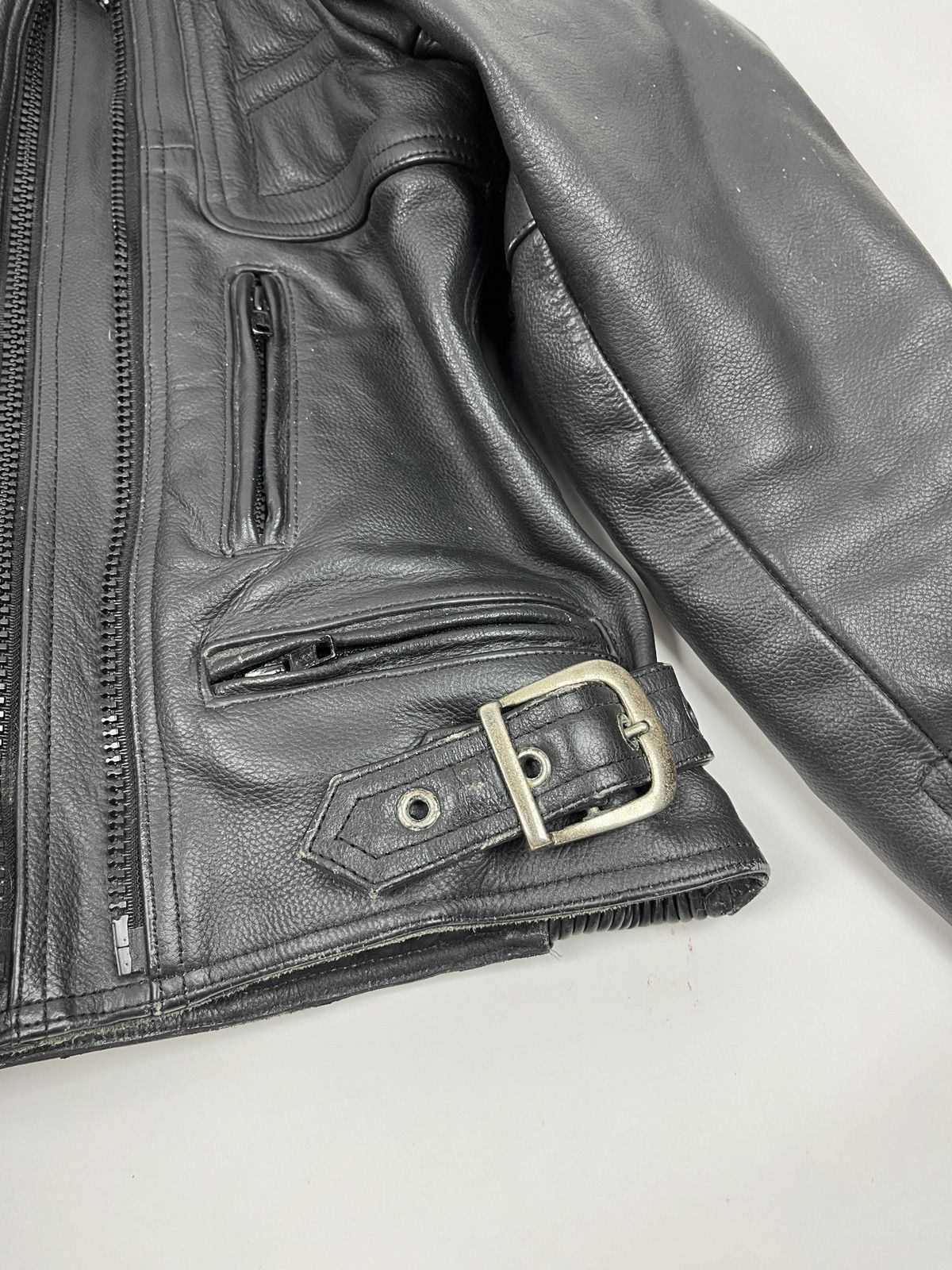 Belstaff × Vintage Rare🔥Vintage 90s Belstaff Leather Biker/Racing Jacket Size US S / EU 44-46 / 1 - 5 Thumbnail