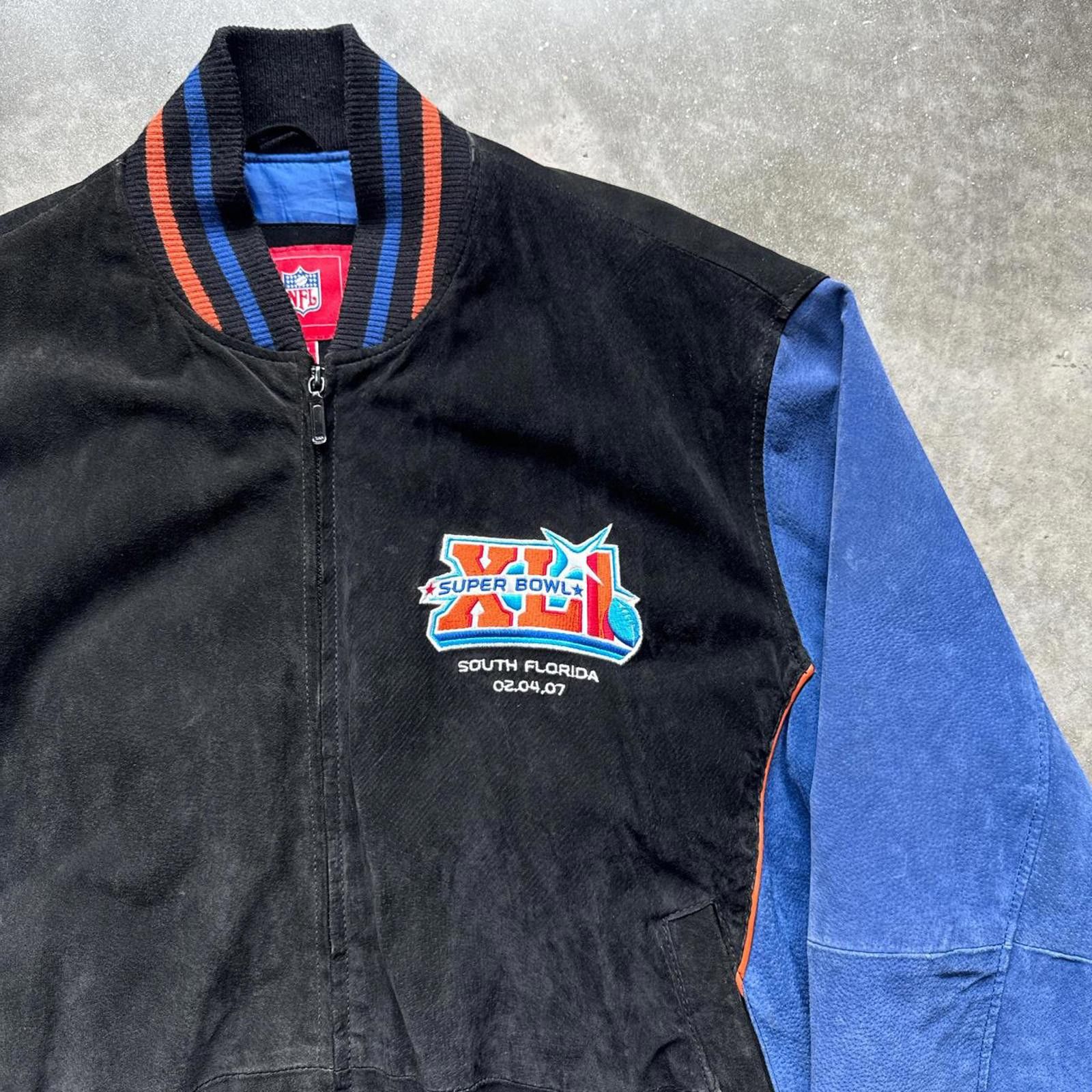 NFL South Florida Super Bowl 2007 XLI Vintage Y2k Varsity Jacket Size US L / EU 52-54 / 3 - 4 Thumbnail
