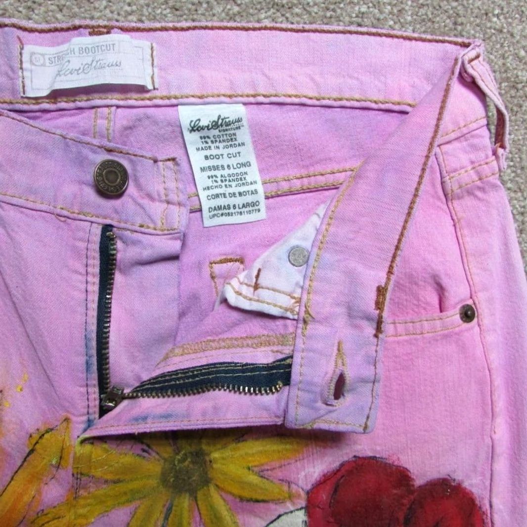 Vintage WOMENS UP-CYCLED REGULAR FIT BOOTCUT LEG STRETCH JEANS W28 / L34 Size 32" / US 10 / IT 46 - 4 Thumbnail