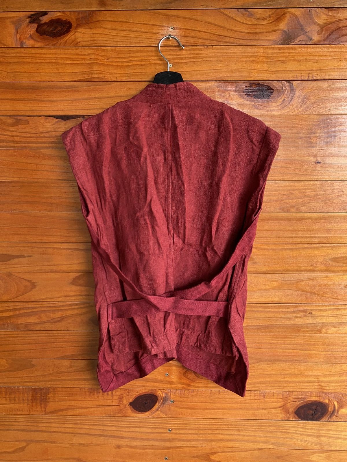 Issey Miyake Vintage Issey Miyake Sleeveless Wrap Vest Linen Look Size M / US 6-8 / IT 42-44 - 6 Thumbnail