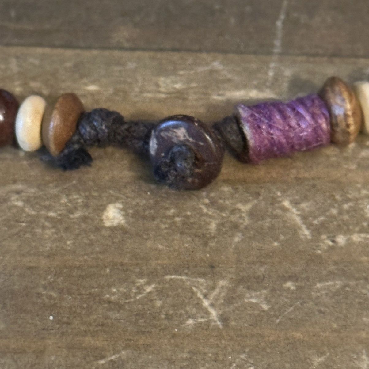 Vintage Vintage hemp wrapped bead necklace Size ONE SIZE - 4 Thumbnail