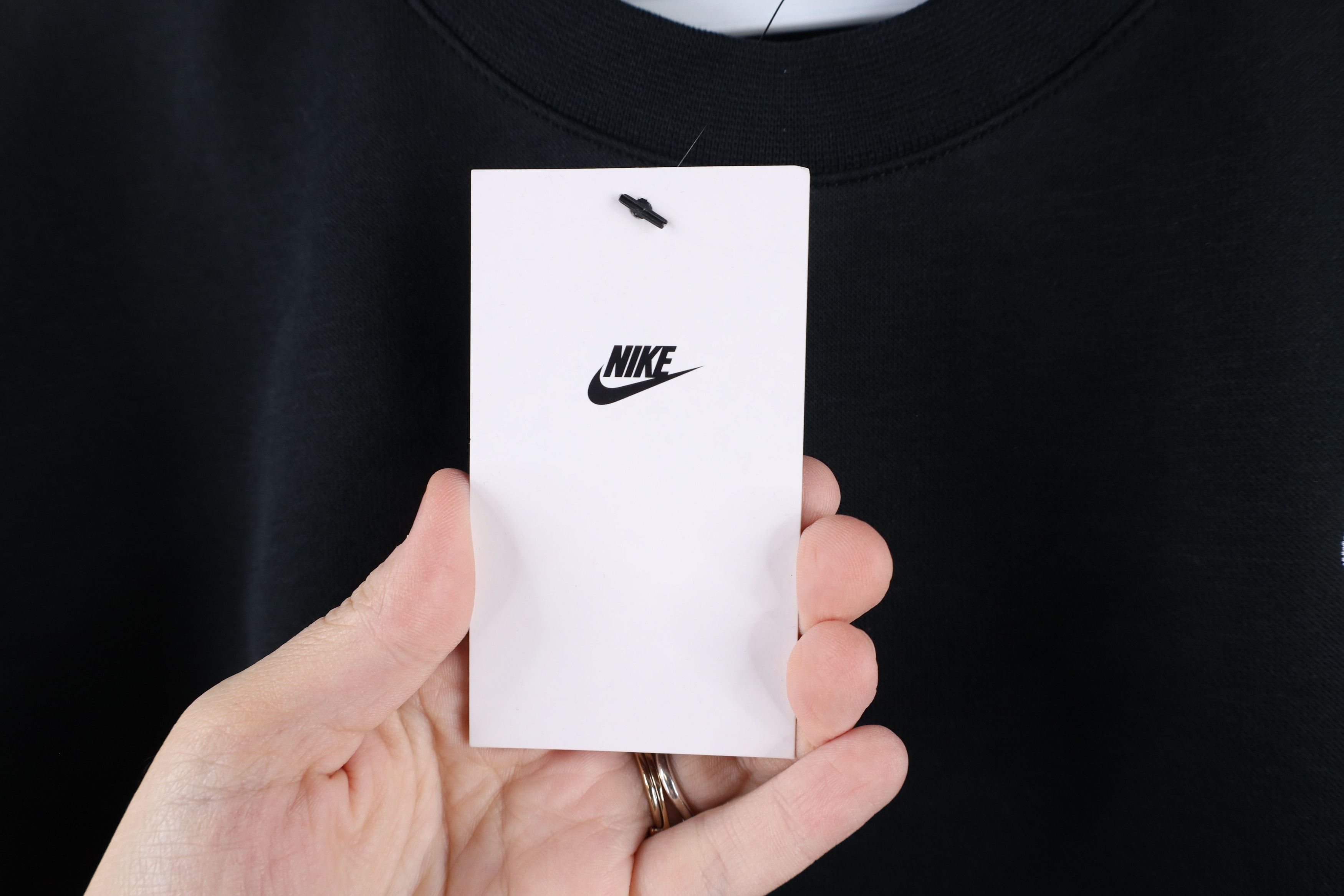 Nike × Vintage Deadstock Nike Scott Mini Swoosh Crewneck Sweatshirt Black Size US M / EU 48-50 / 2 - 5 Thumbnail