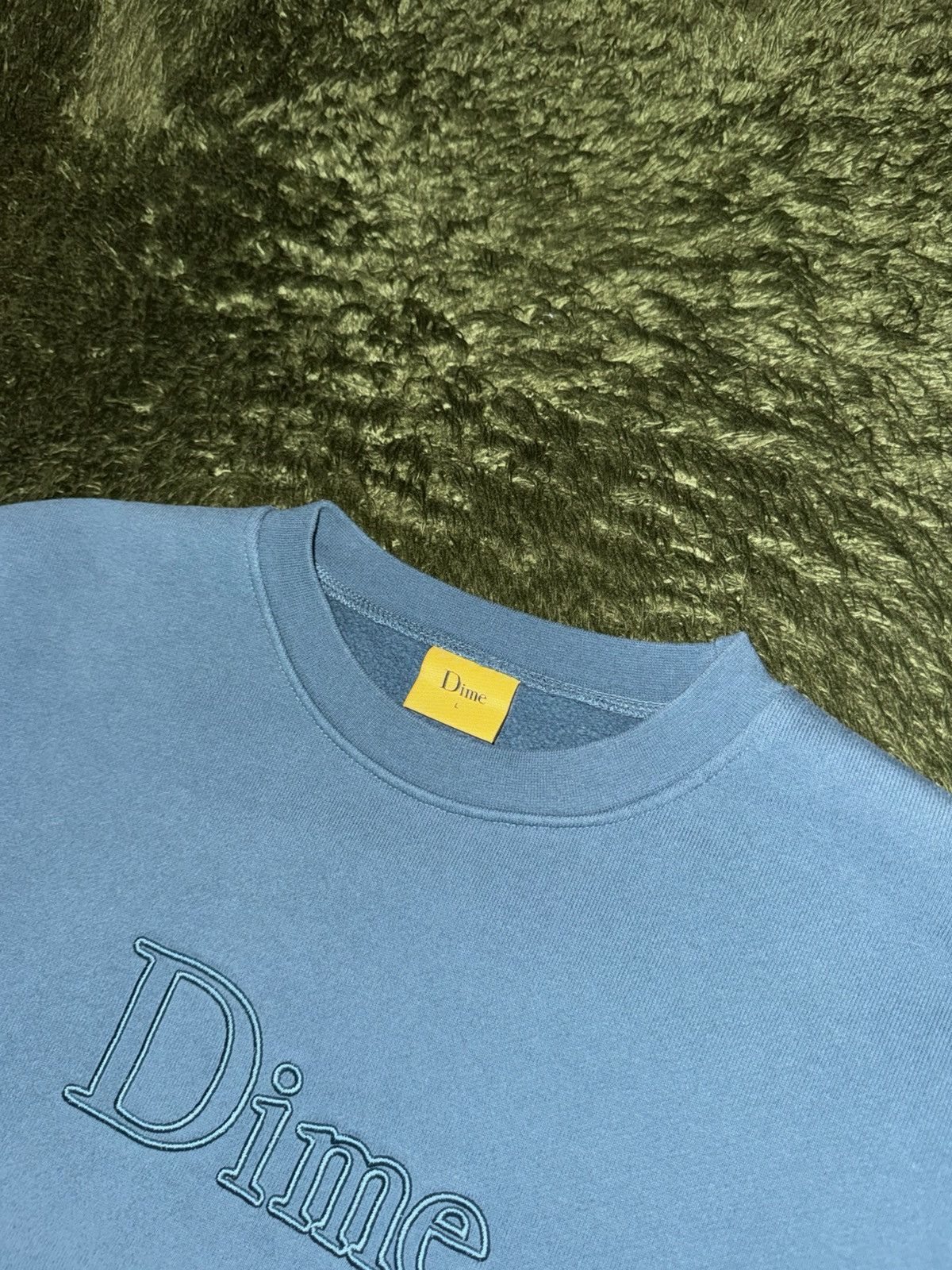 Dime [L] Dime Outline Embroidered Logo Sweatshirt Teal Size US L / EU 52-54 / 3 - 3 Thumbnail