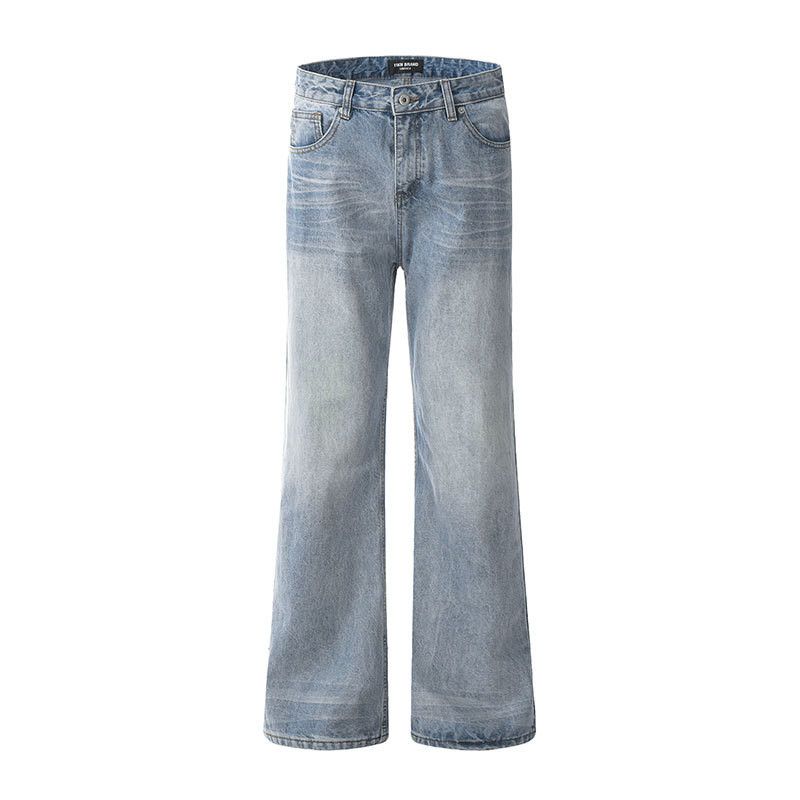 Japanese Brand Street style men's loose-fitting flared cleanfit retro jeans Size US 32 / EU 48 - 1 Thumbnail