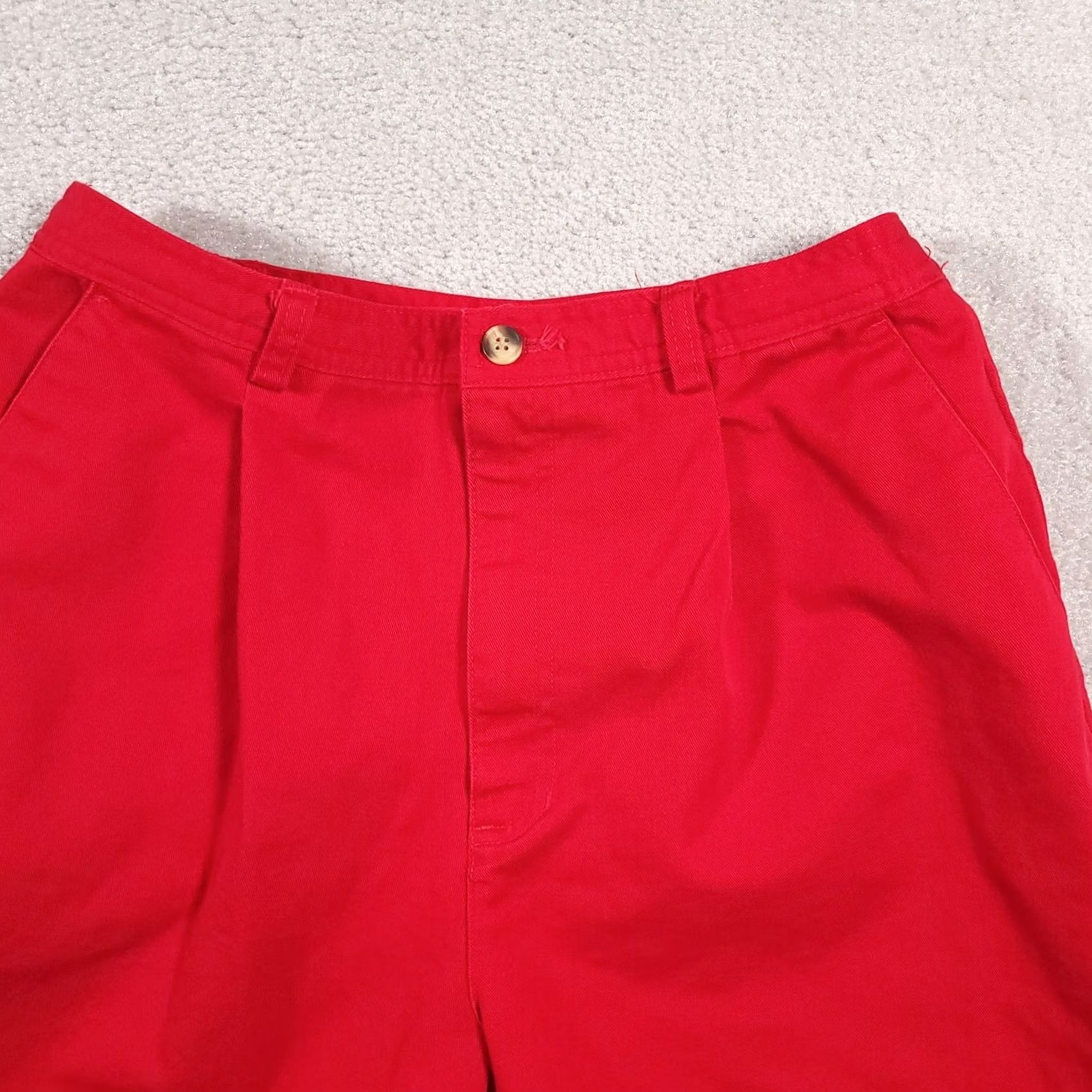 Vintage VINTAGE St. Johns Bay Bermuda Shorts Red Women Size 12 Pleated Pockets Size 27" / US 4 / IT 40 - 3 Thumbnail