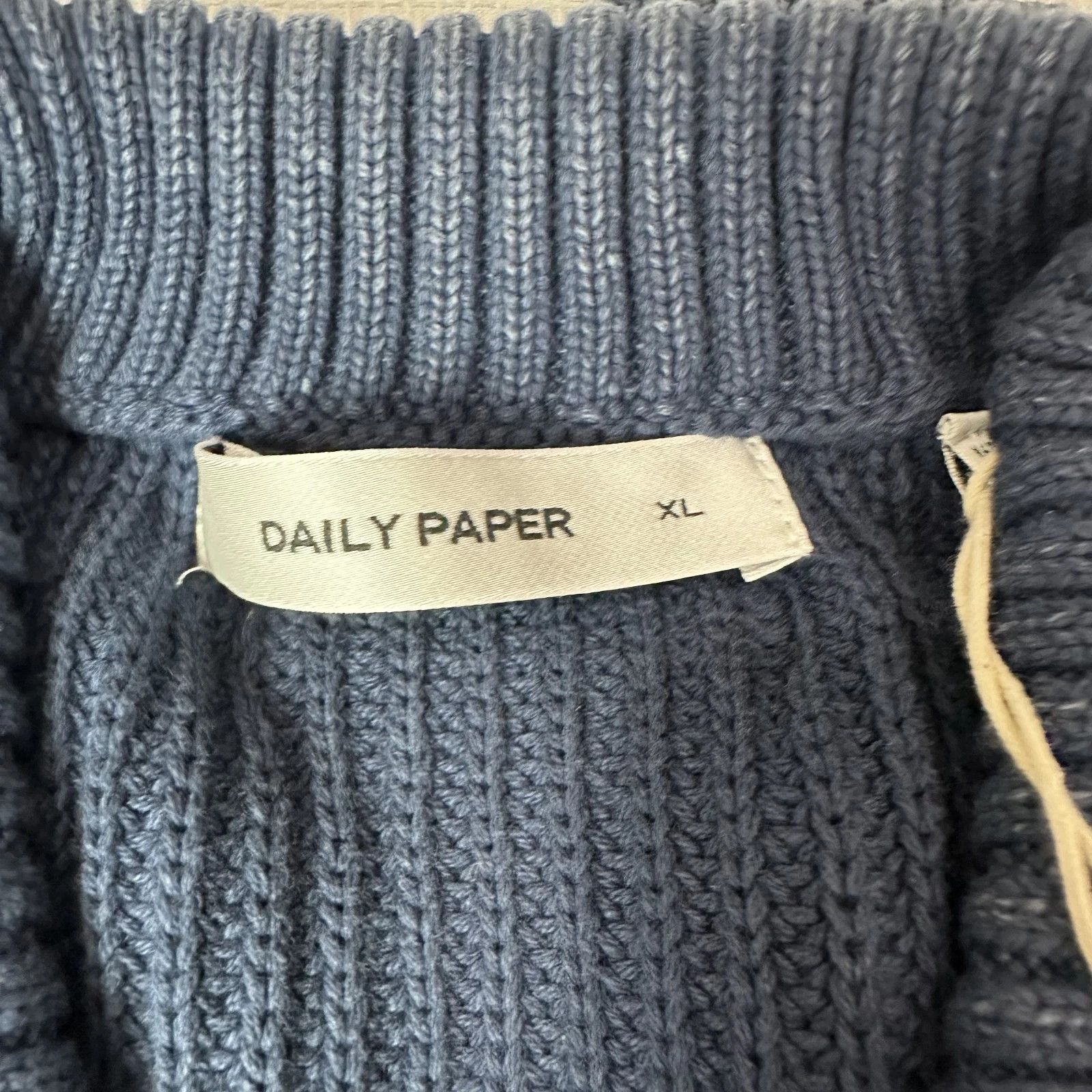 Daily Paper DAILY PAPER tano flap knitted cotton cardigan sz XL Size US XL / EU 56 / 4 - 3 Thumbnail