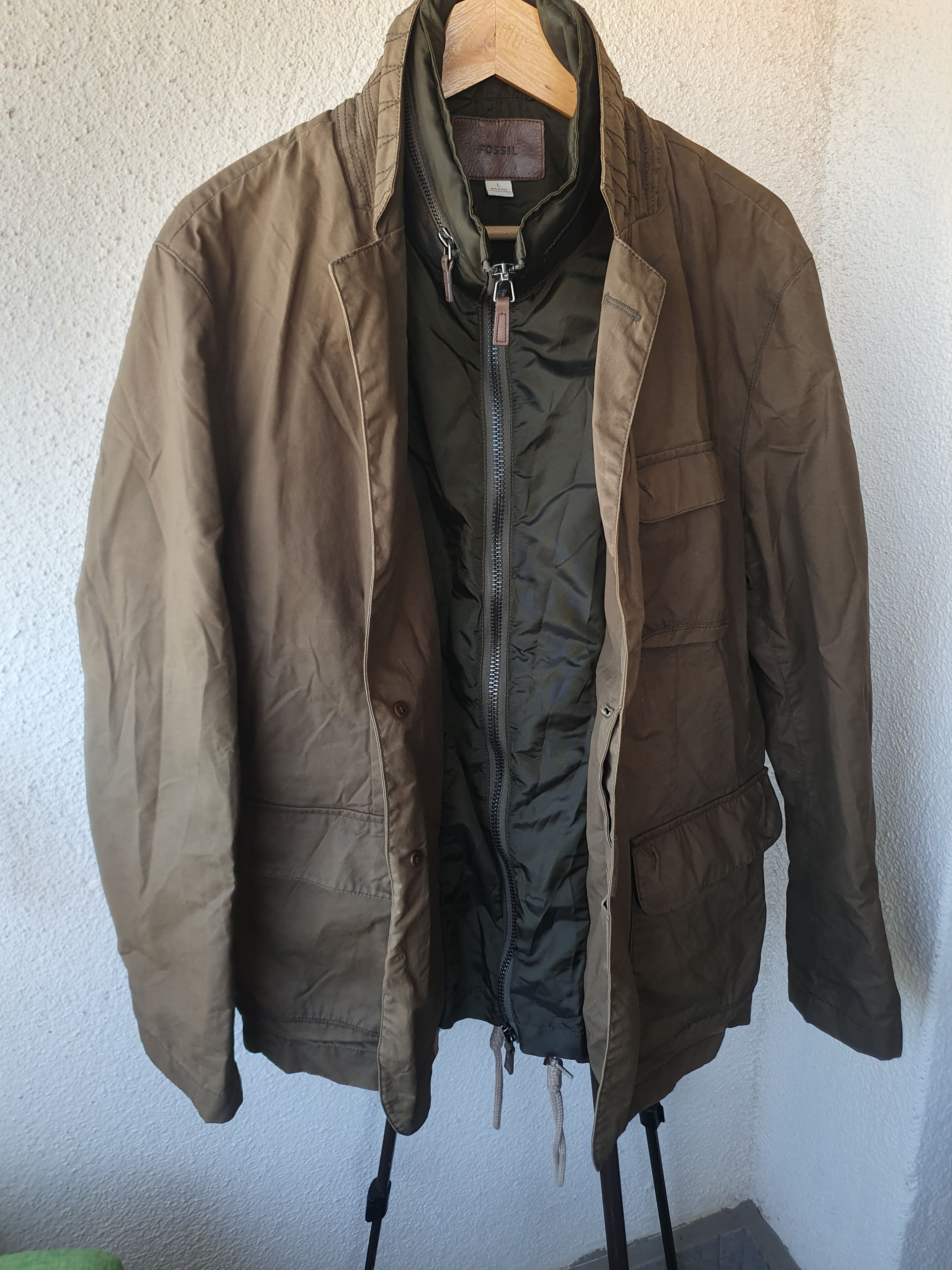 Fossil Fossil Waxed Field Coat Jacket sz L Size US L / EU 52-54 / 3 - 9 Thumbnail