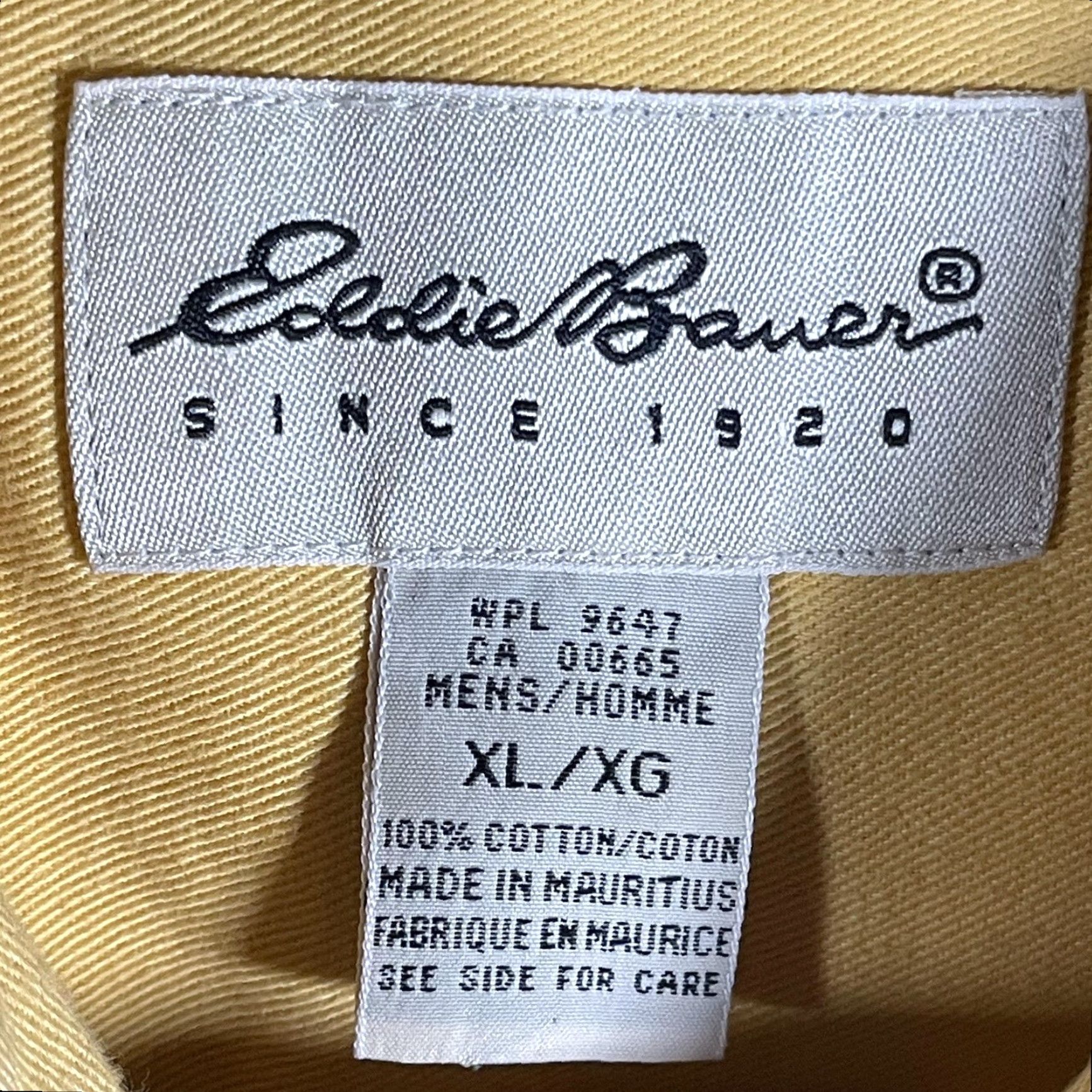 Eddie Bauer Eddie Bauer Shirt Mens XL Yellow Button-Down Long Sleeve Twill Cotton Pocket Button-Up Size US XL / EU 56 / 4 - 3 Thumbnail