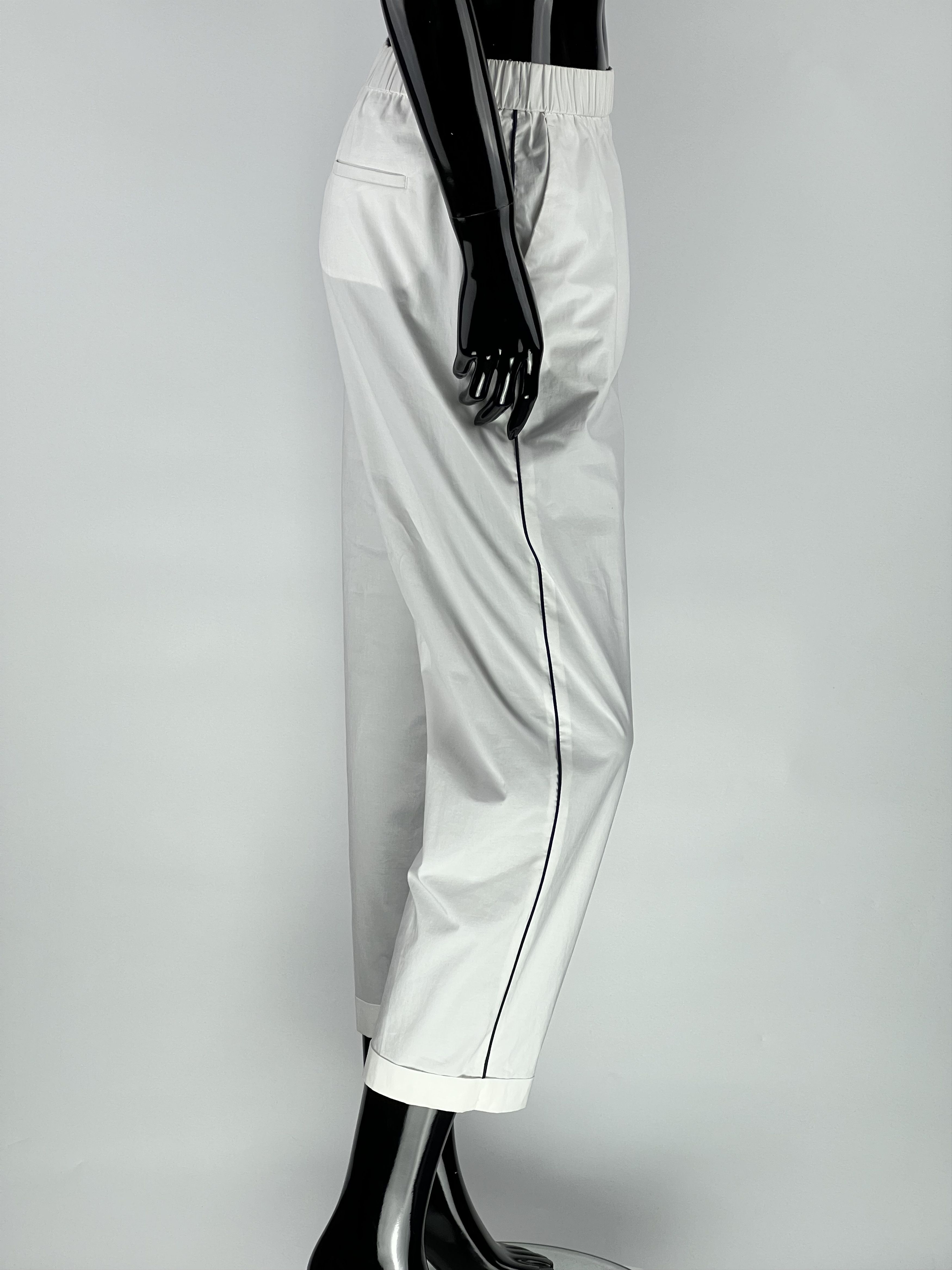 Peserico Peserico Stripes Cotton Cropped Pants Women's Size S Size 27" / US 4 / IT 40 - 2 Thumbnail