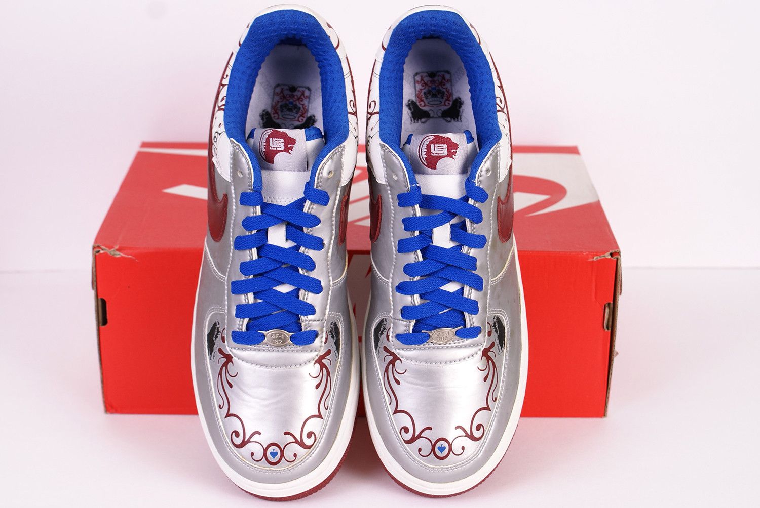 Nike 2006 Nike Air Force 1 LEBRON COLLECTION ROYALE Silver Red Size US 9.5 / EU 42-43 - 5 Thumbnail