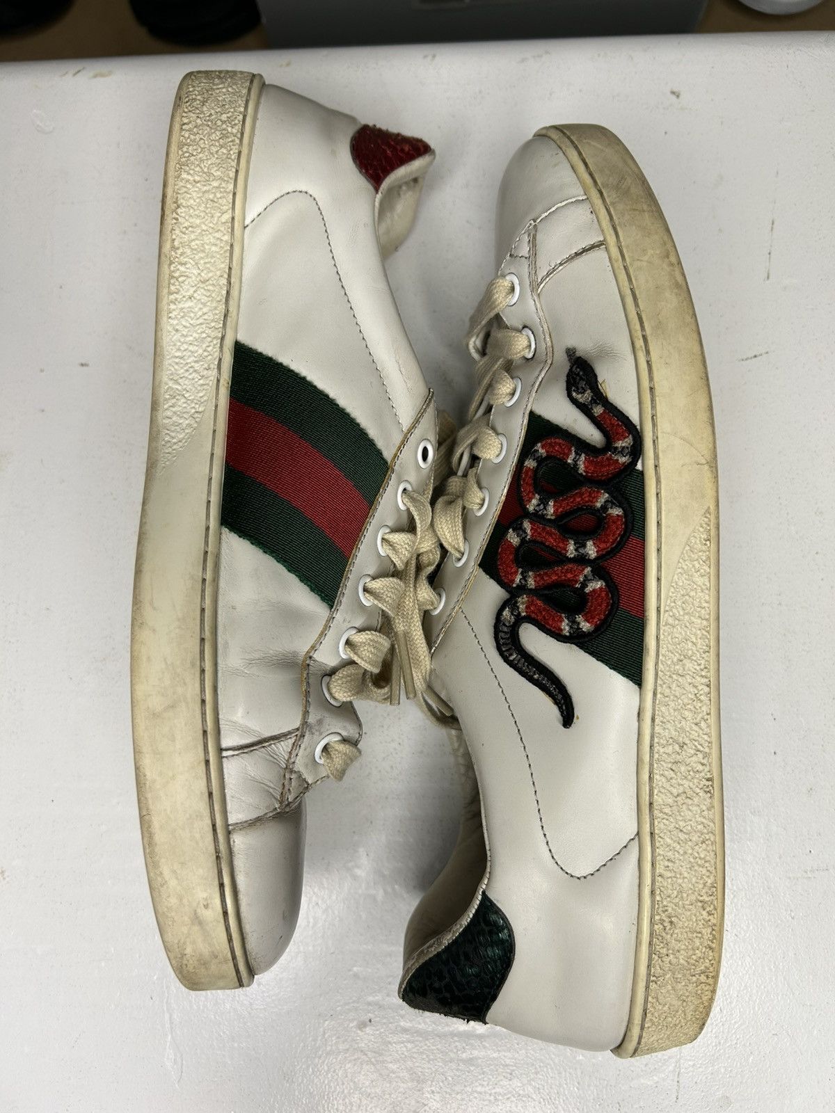 Gucci Gucci Ace Snake Embroidered Men's Shoes Size 43EU / 10US Size US 10 / EU 43 - 5 Thumbnail