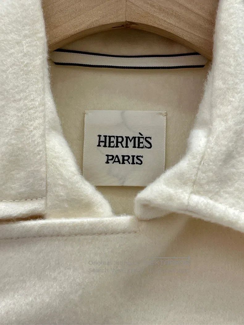 Hermes Hermes Cashmere Beige Double-Faced Casual Short Coat Size XXS / US 00 / IT 34 - 3 Thumbnail