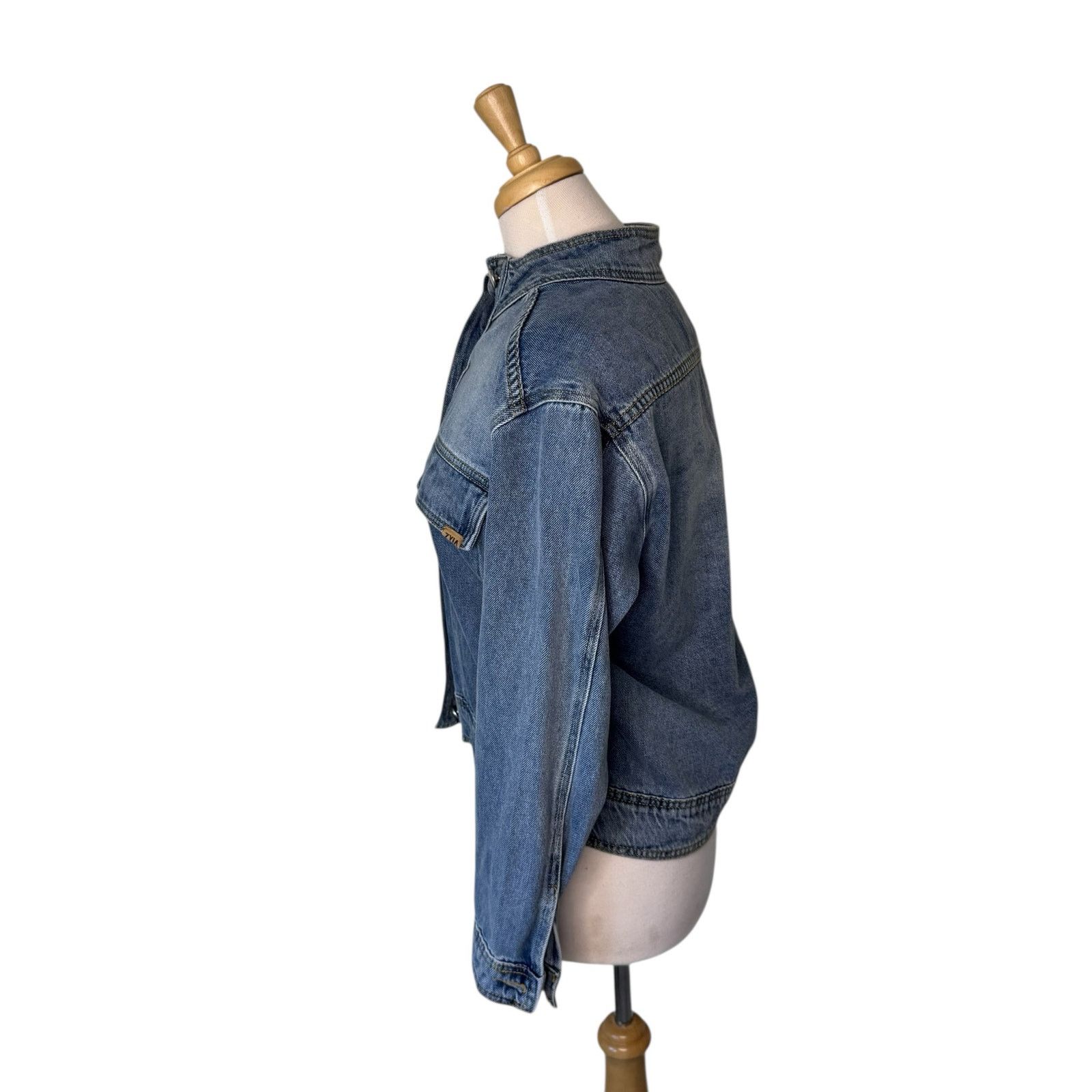 Other ZYIA Active Denim Snap Front Jacket Blue size XS Size XS / US 0-2 / IT 36-38 - 3 Thumbnail