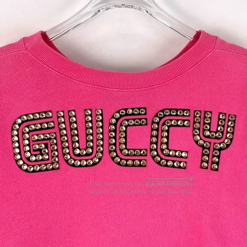 Gucci Gucci Pink logo letter dog head printed beaded cotton roun Size S / US 4 / IT 40 - 6 Thumbnail