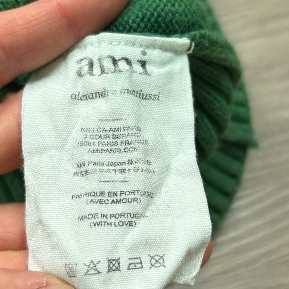 AMI AMI Alexandre Mattiusi Big Heart Cardigan Green Small Size S / US 4 / IT 40 - 6 Thumbnail