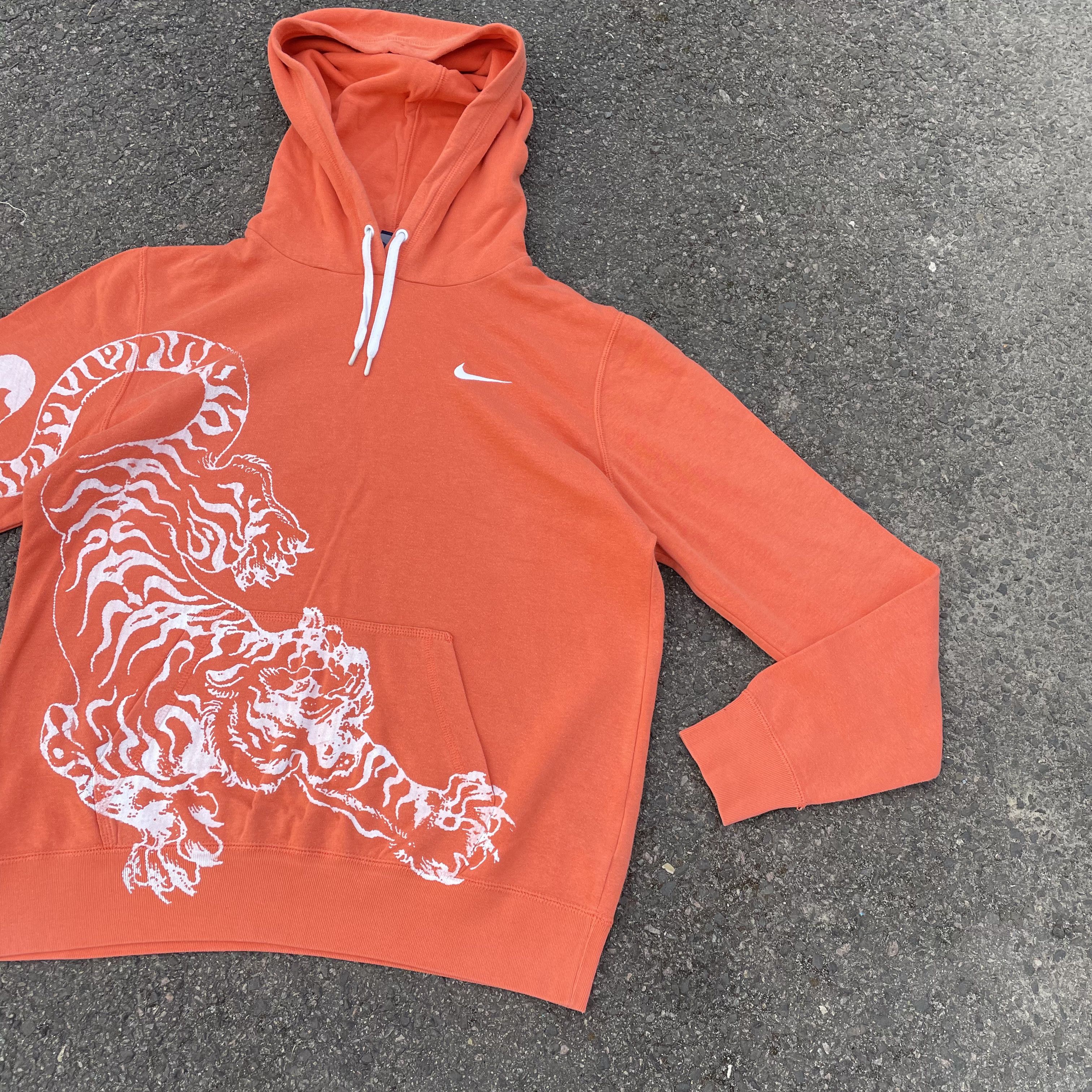 Nike Custom Nike orange Hoodie Tiger Black art grunge opium y2k Size US L / EU 52-54 / 3 - 4 Thumbnail