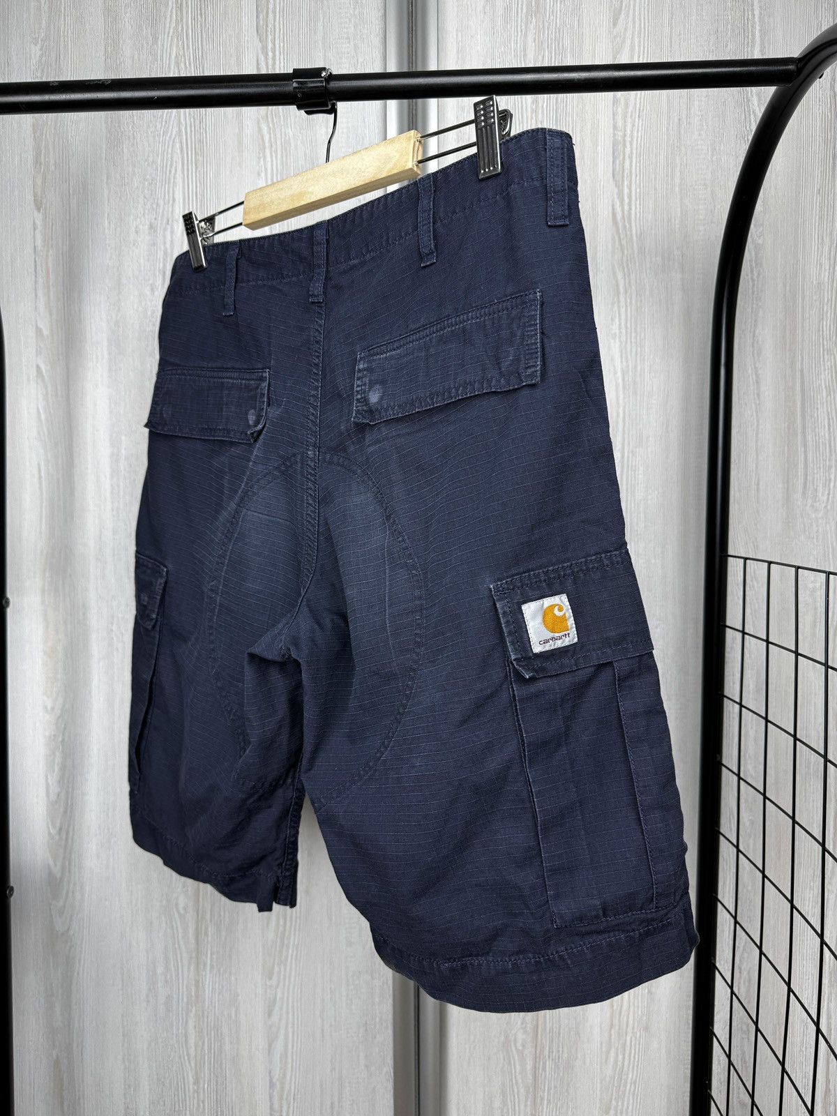 Carhartt Wip Carhartt WIP Dark Blue Regular Cargo Shorts Size US 31 - 7 Thumbnail
