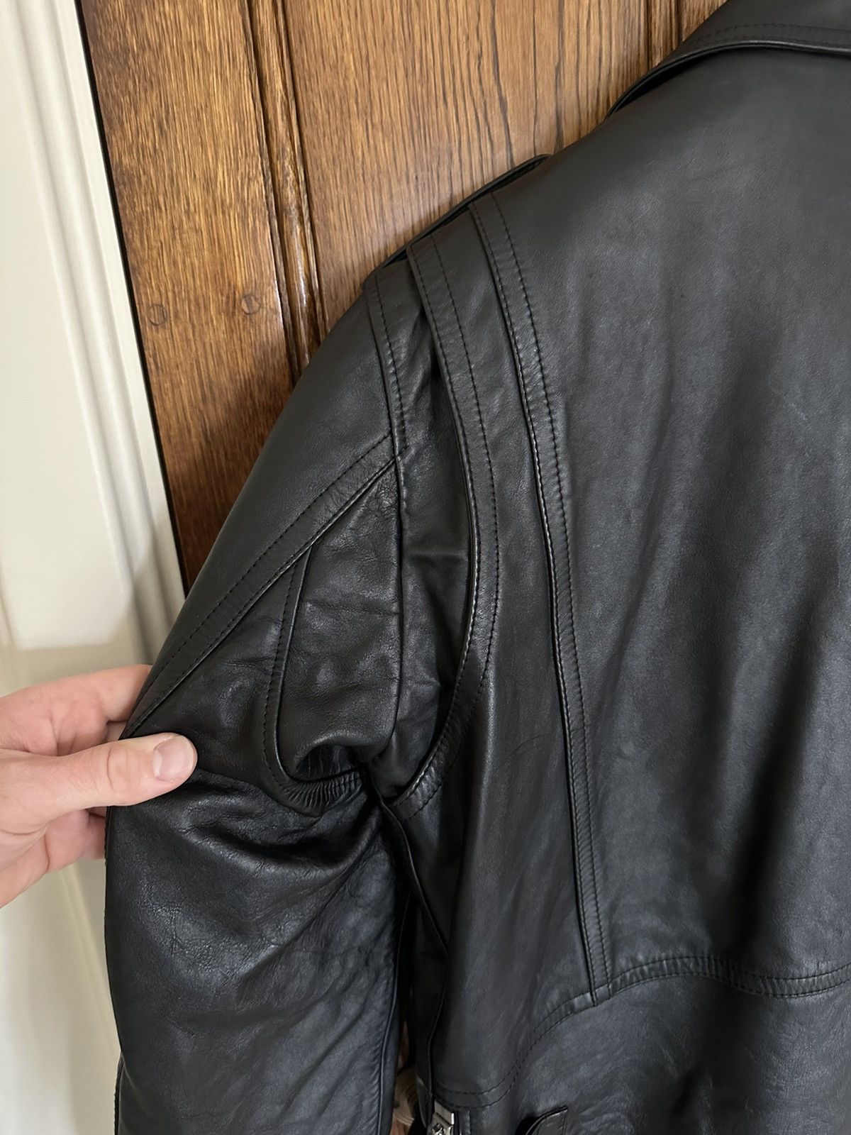 Celine SS22 $6500🤑 Celine biker D Ring leather jacket checkerboard Size US L / EU 52-54 / 3 - 19 Thumbnail