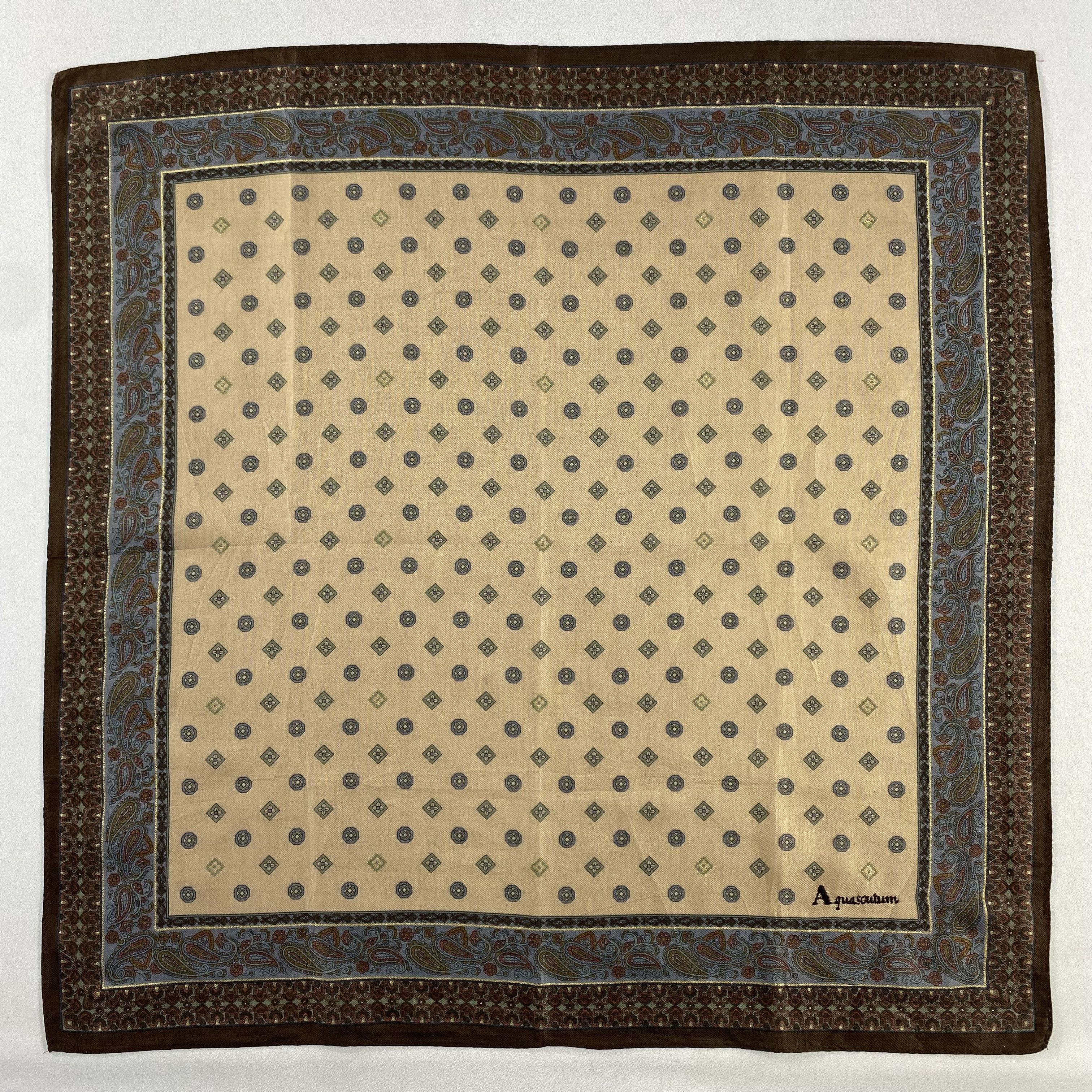 Aquascutum × Vintage Aquascutum Handkerchief / Neckerchief / Bandana-P1395 Size ONE SIZE - 1 Thumbnail