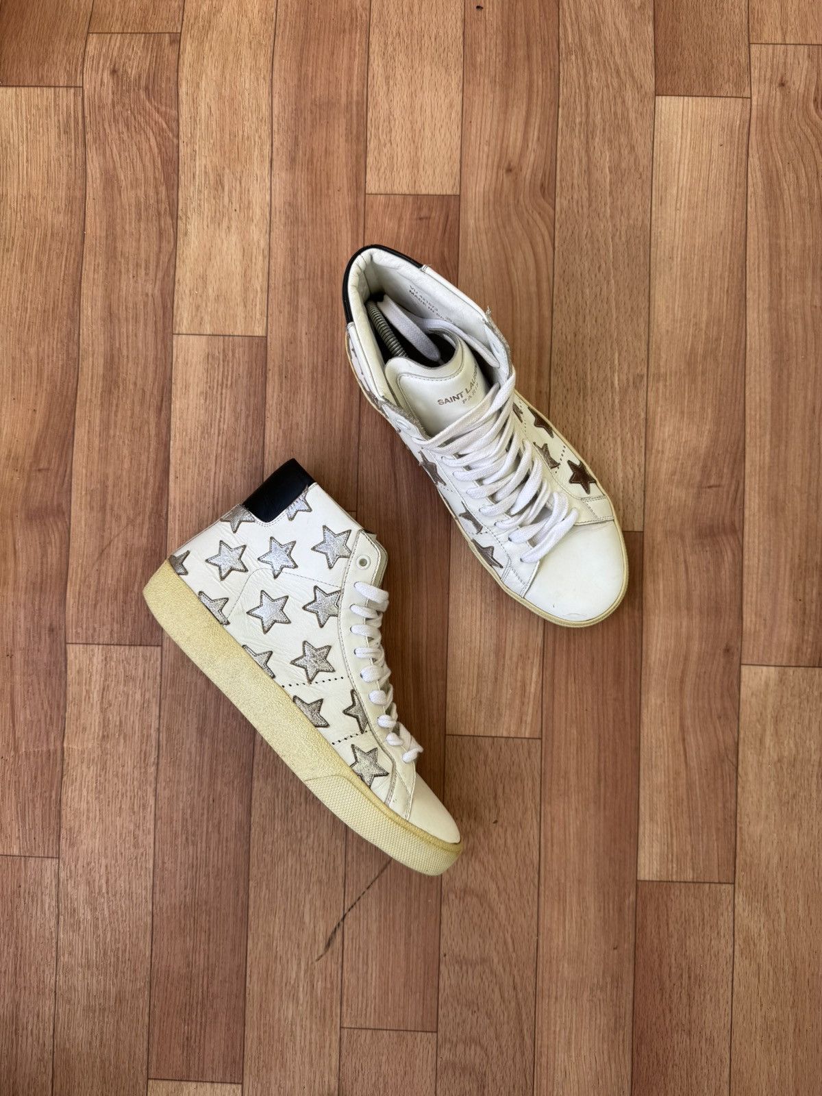 Saint Laurent Paris Saint Laurent hightop sneakers Size US 7 / EU 40 - 3 Thumbnail