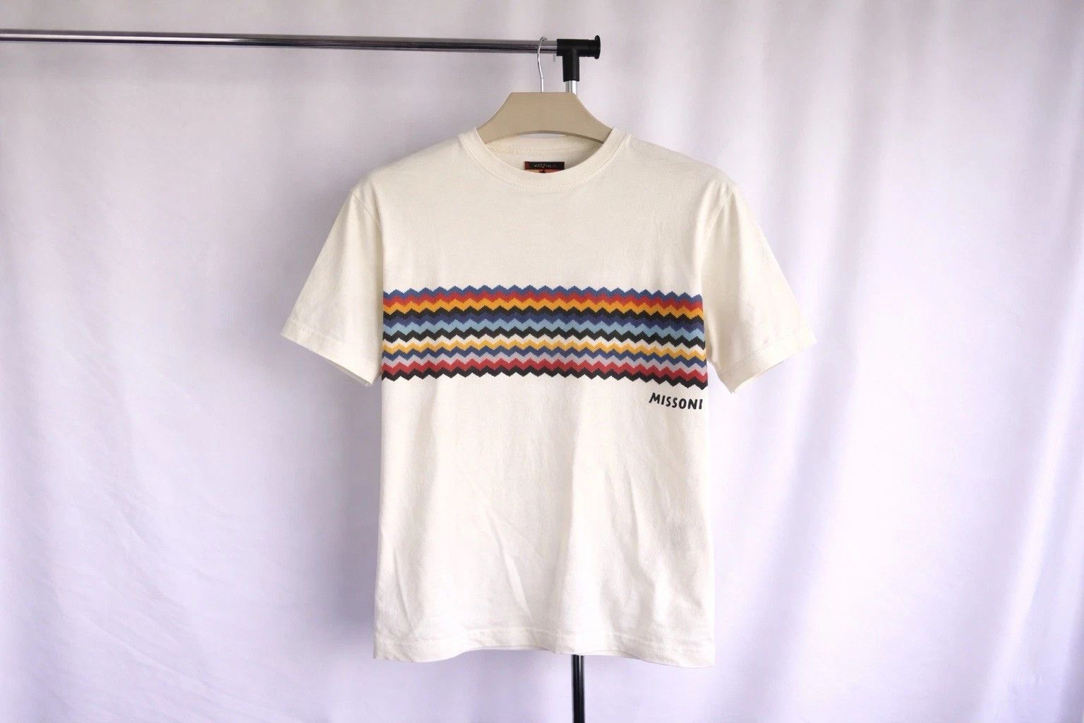 Missoni Men’s Missoni Graphic Tee – Iconic Zigzag Design – Casual Size US L / EU 52-54 / 3 - 1 Thumbnail