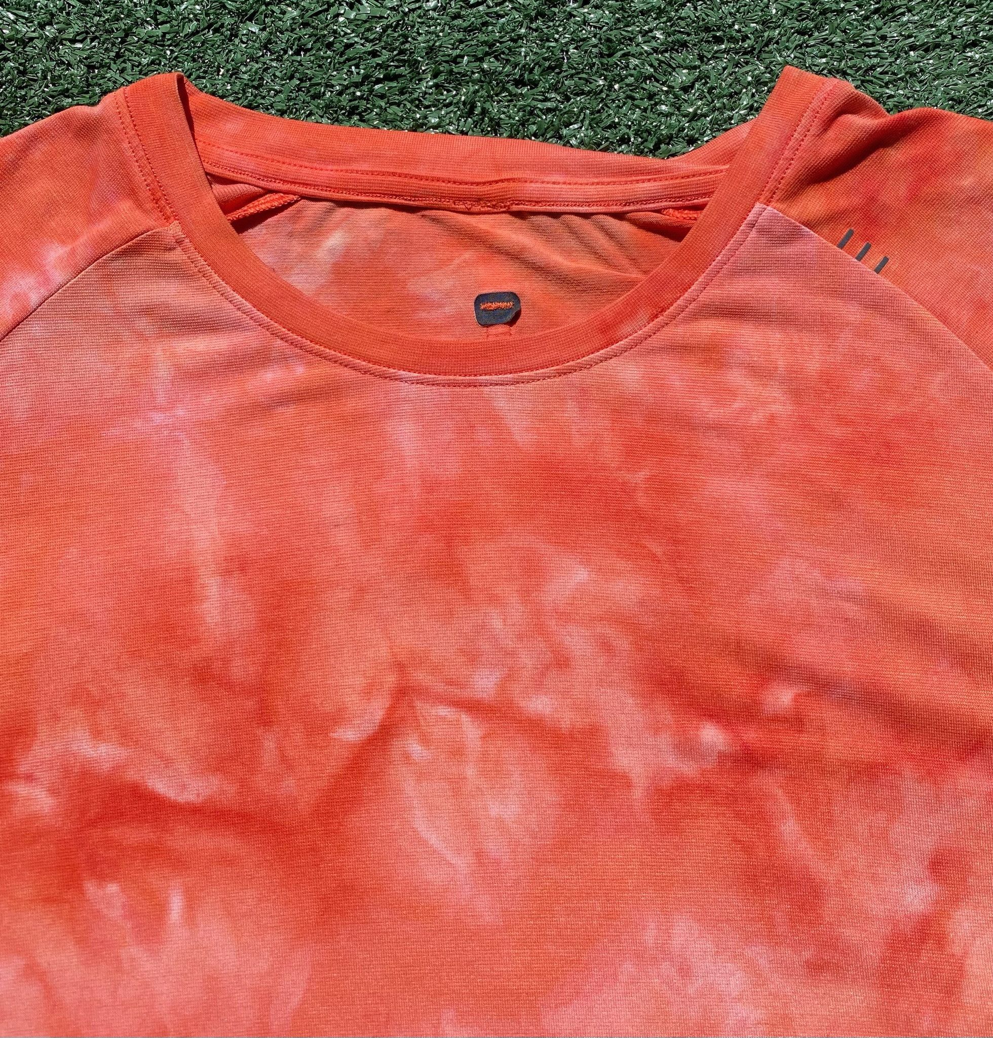 Lululemon Lululemon Always Agile White Warm Coral Tie-Dye Shirt Medium Size US M / EU 48-50 / 2 - 2 Thumbnail