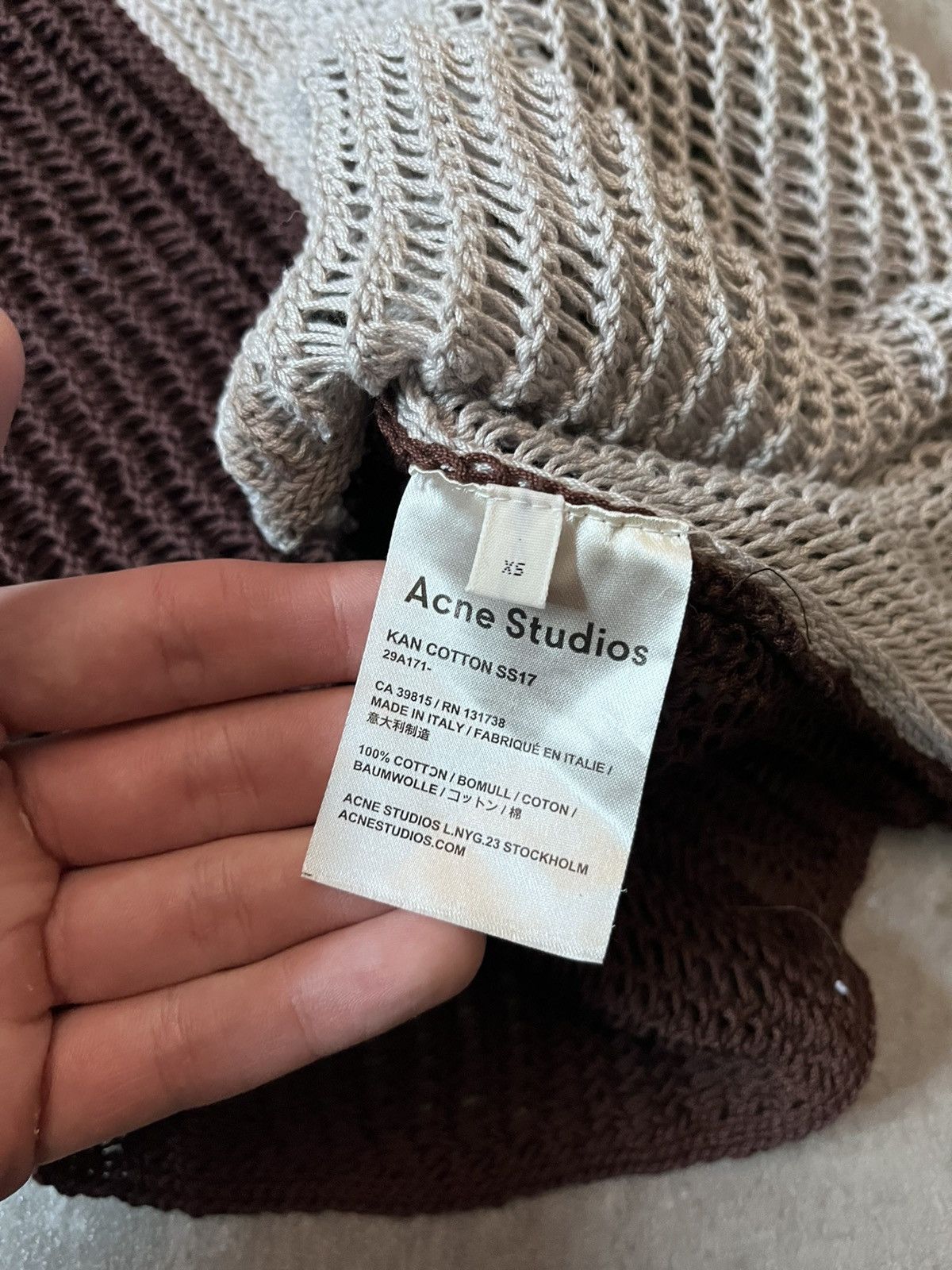 Acne Studios Acne Studios S/S 17 Kan Cotton tank top crochet Size US XS / EU 42 / 0 - 7 Thumbnail