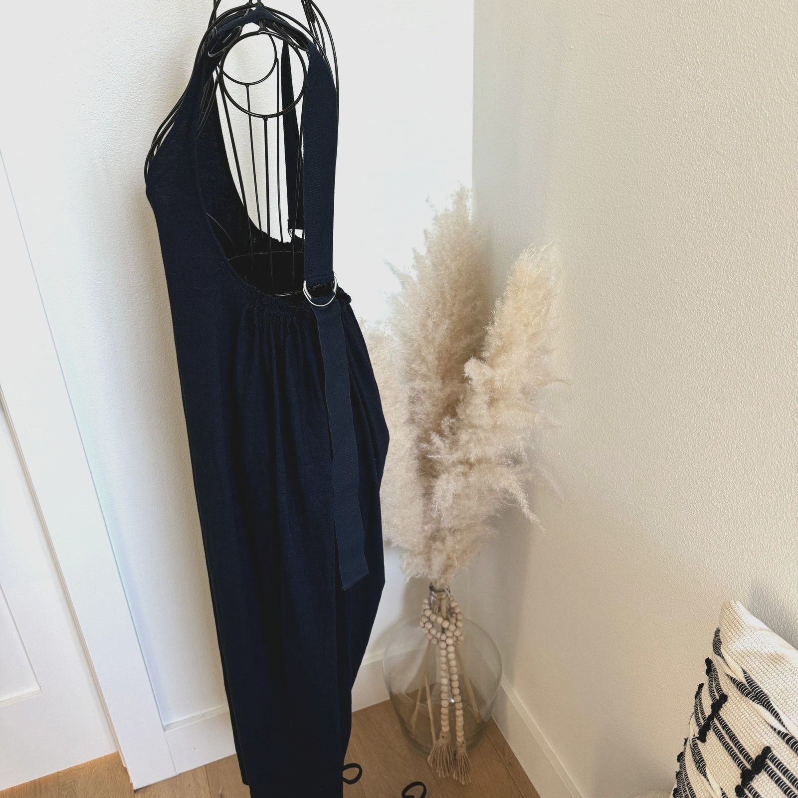 AG Adriano Goldschmied AG Adriano Goldschmied Cotton Midi Open Back Navy Dress Size S / US 4 / IT 40 - 4 Thumbnail