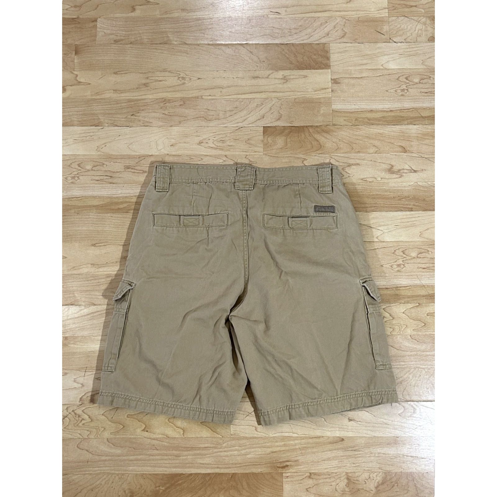 Vintage Mens Columbia Cargo Shorts Beige Tan Size 32 Pockets Cargo Pocket Classic Cotton Canvas Navy? Wait. Size US 32 / EU 48 - 2 Thumbnail