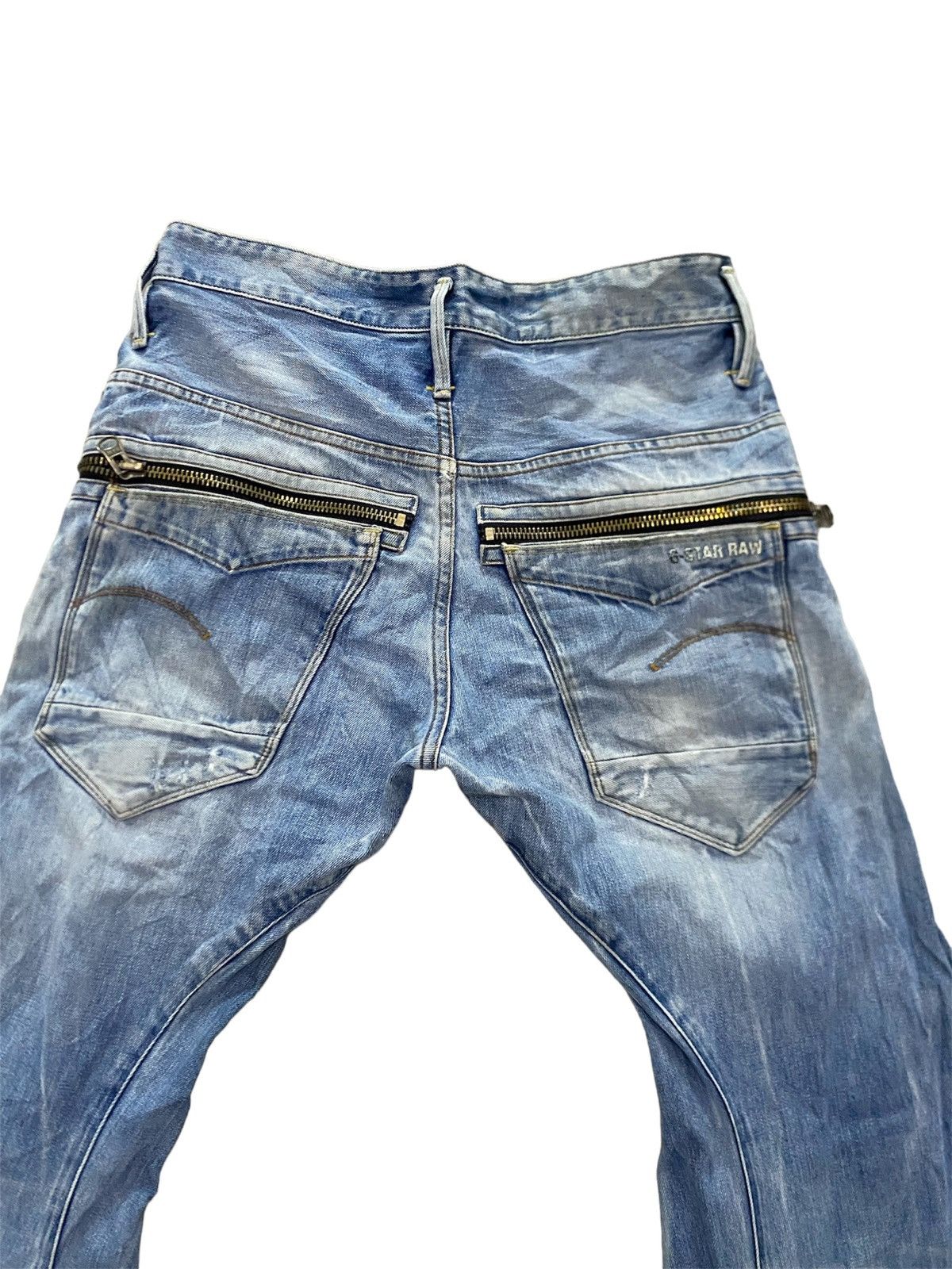 G-Star × Japanese Brand Distress Ripped Style G Star Slim Type Design Size US 29 - 5 Thumbnail