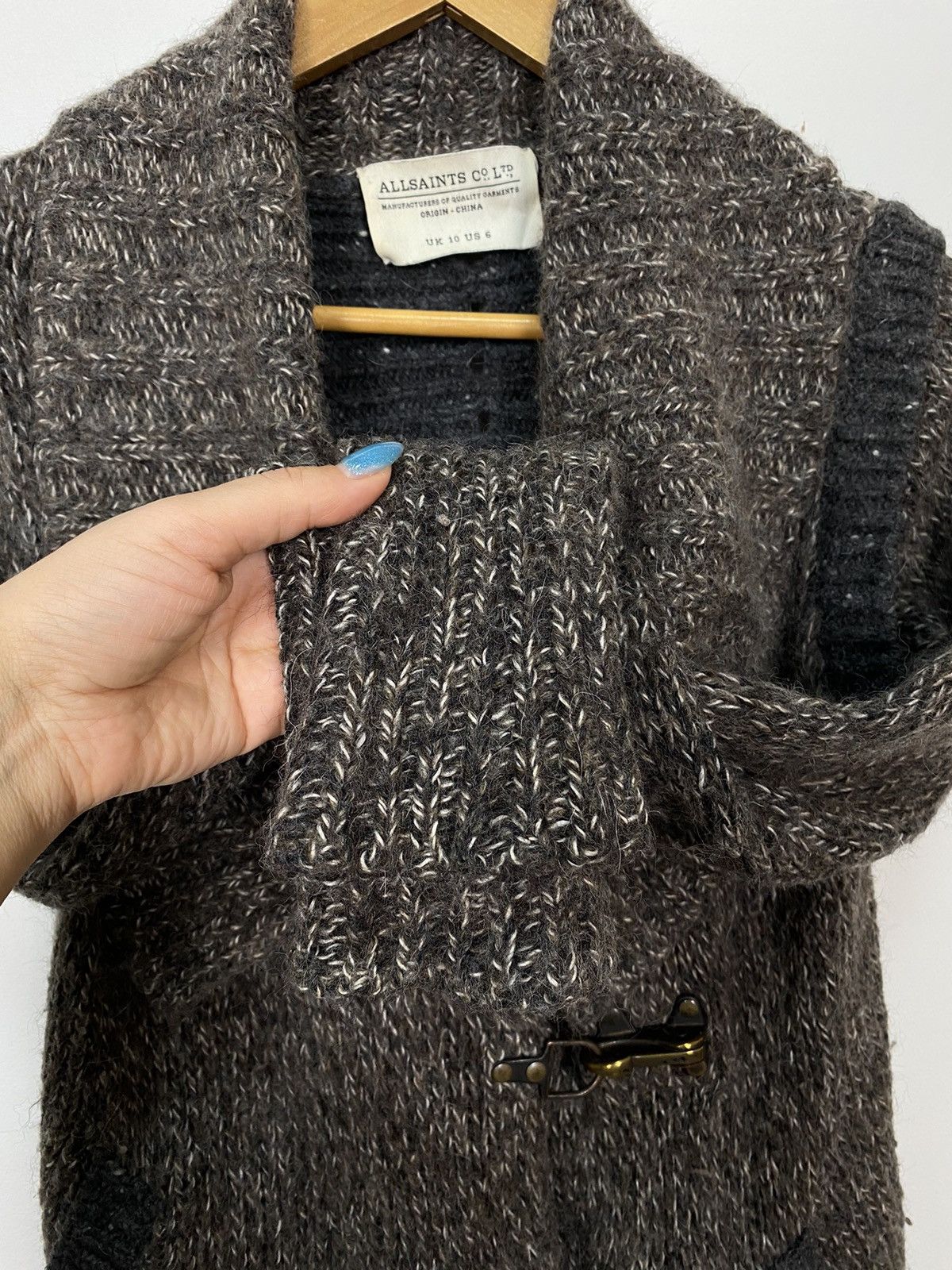 Allsaints AllSaints Women’s Wool Cardigan Sweater Jacket Size UK10 US6 Size M / US 6-8 / IT 42-44 - 5 Thumbnail