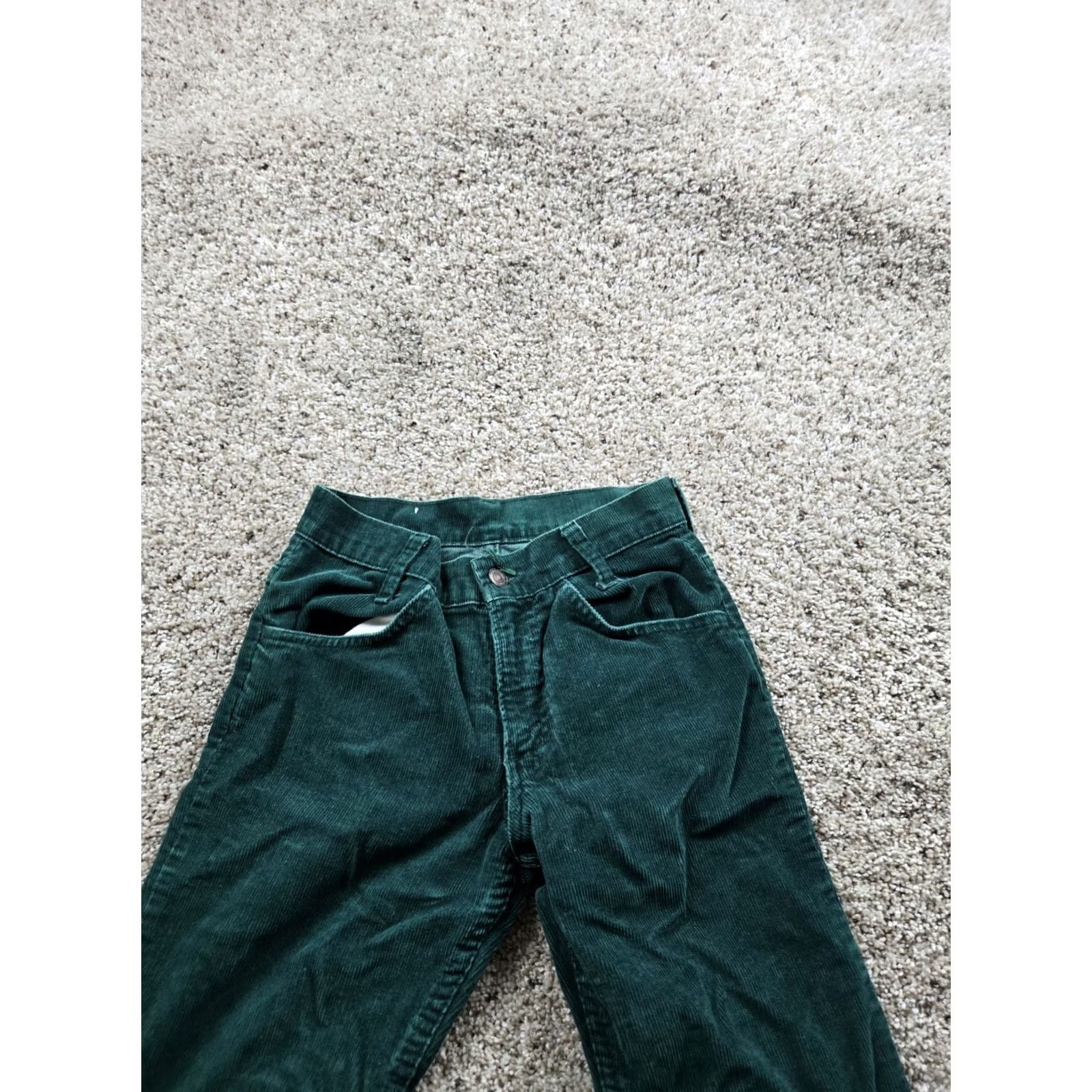 Levi's VINTAGE Levi's Corduroy Pants Women's Green 25X34 Rust Belt Bell Bottom Cotton Western 70s Size 42" / US 20 - 3 Thumbnail