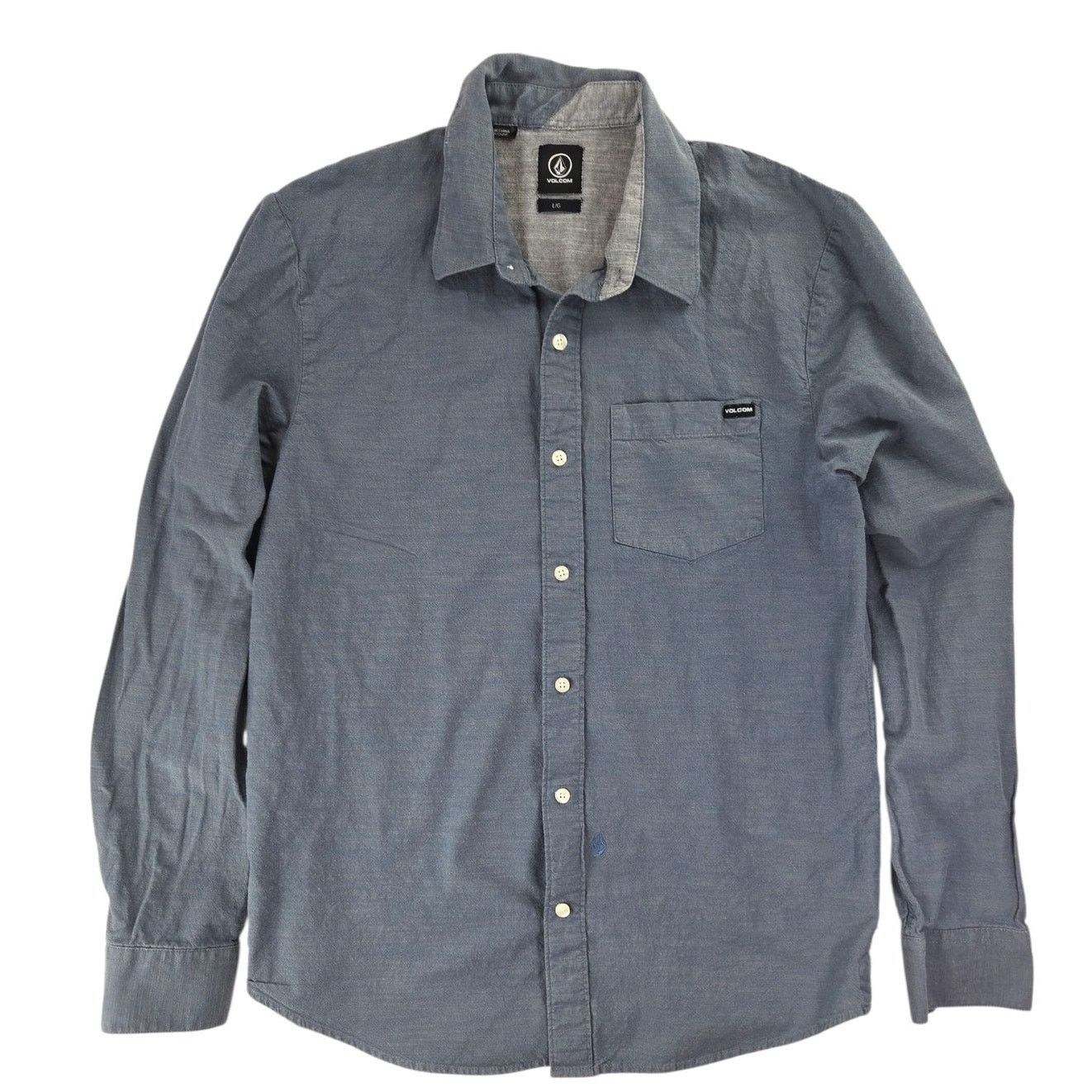 Volcom Volcom | Blue, Long Sleeve, Button Down Shirt | Size Large Size US L / EU 52-54 / 3 - 1 Thumbnail
