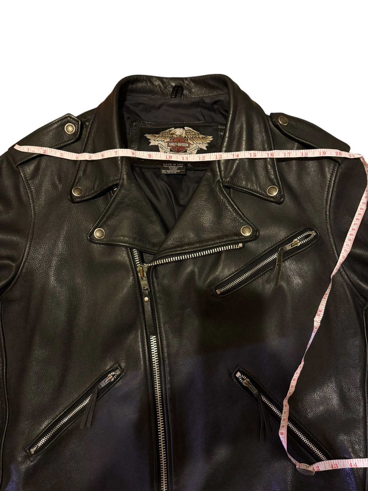 Harley Davidson Men's Harley-Davidson Black Leather Motorcycle Jacket XL Size US XL / EU 56 / 4 - 12 Thumbnail