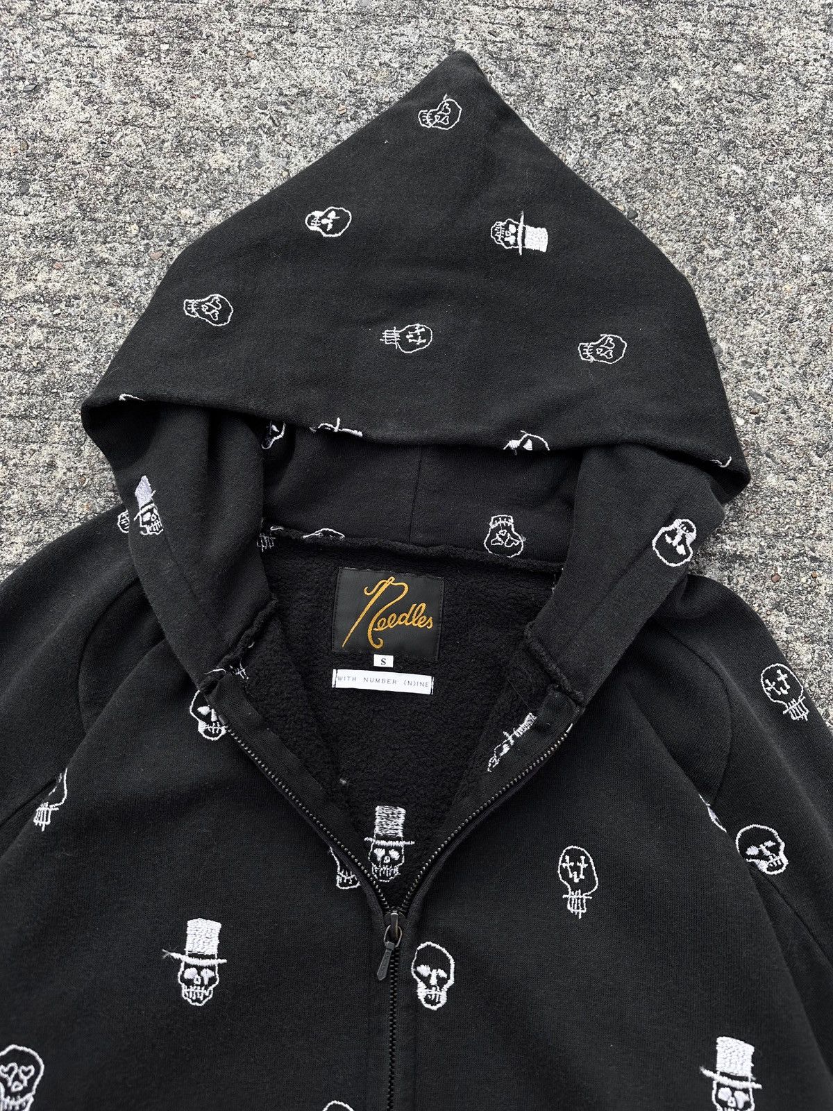 Needles × Number (N)ine Number(N)ine x Needles Skull Embroidered Zip Up Hoodie Size US S / EU 44-46 / 1 - 4 Thumbnail
