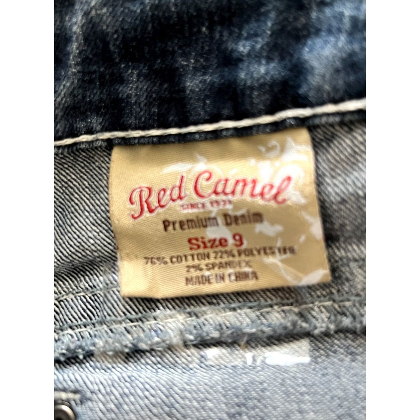 Camel Red Camel Jeans Womens Juniors Size 9 Distressed Low Rise Stretch Denim Black 5-Pocket Slim Shoes? Size 30" / US 8 / IT 44 - 5 Thumbnail