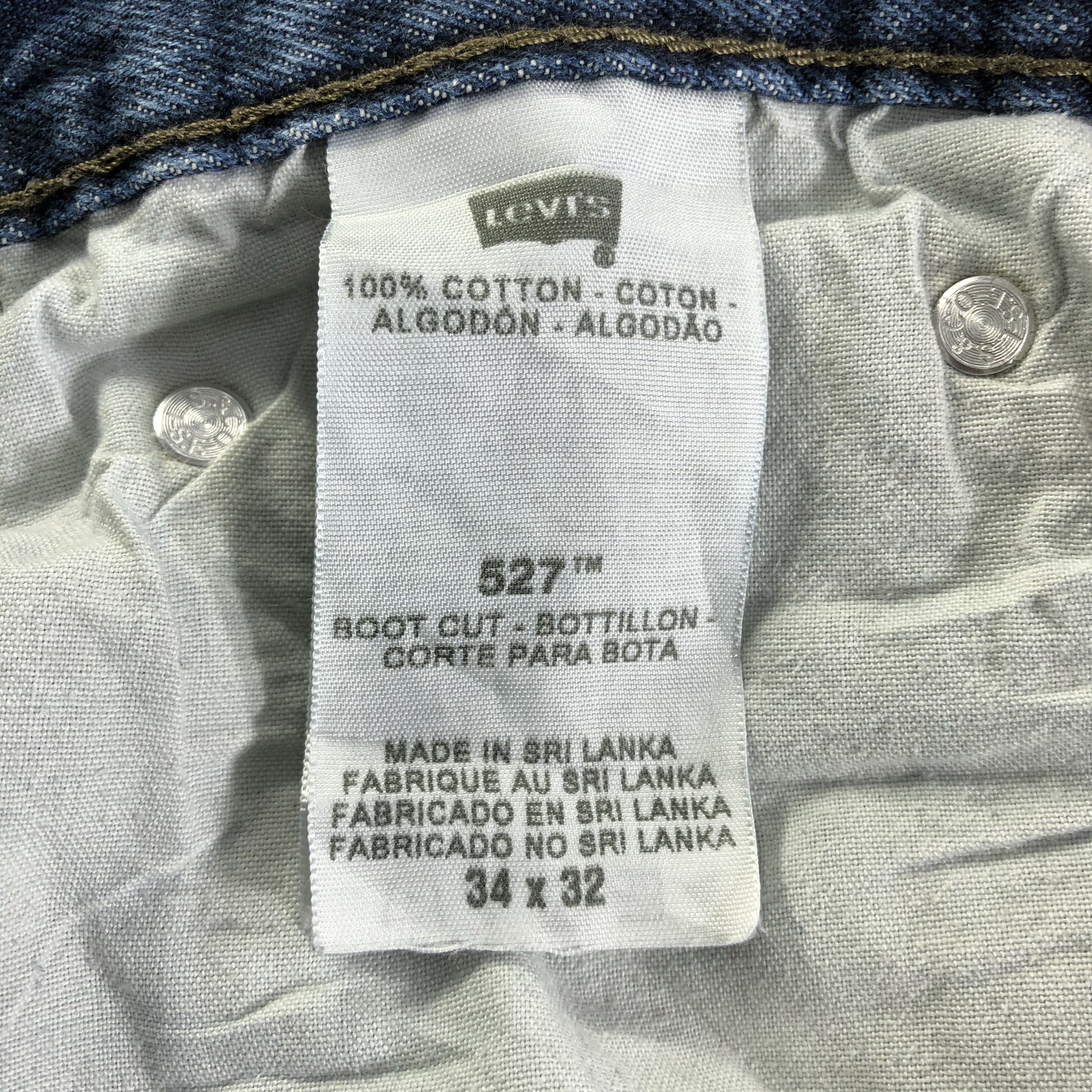 Levi's × Vintage Vintage Blue Wash Levis 527 Flare Jeans-JM3446 Size 33" - 9 Thumbnail