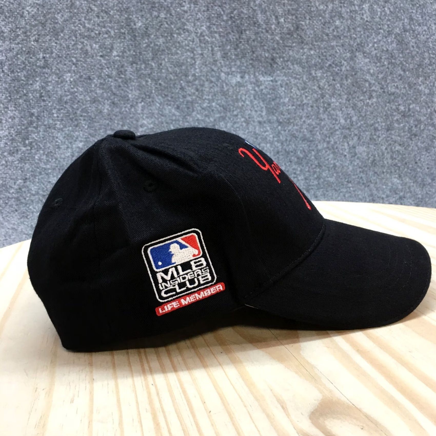 Logo 7 New York Yankees Baseball Cap Mens Black OS Curved Brim Embroidered Logo Size ONE SIZE - 5 Thumbnail