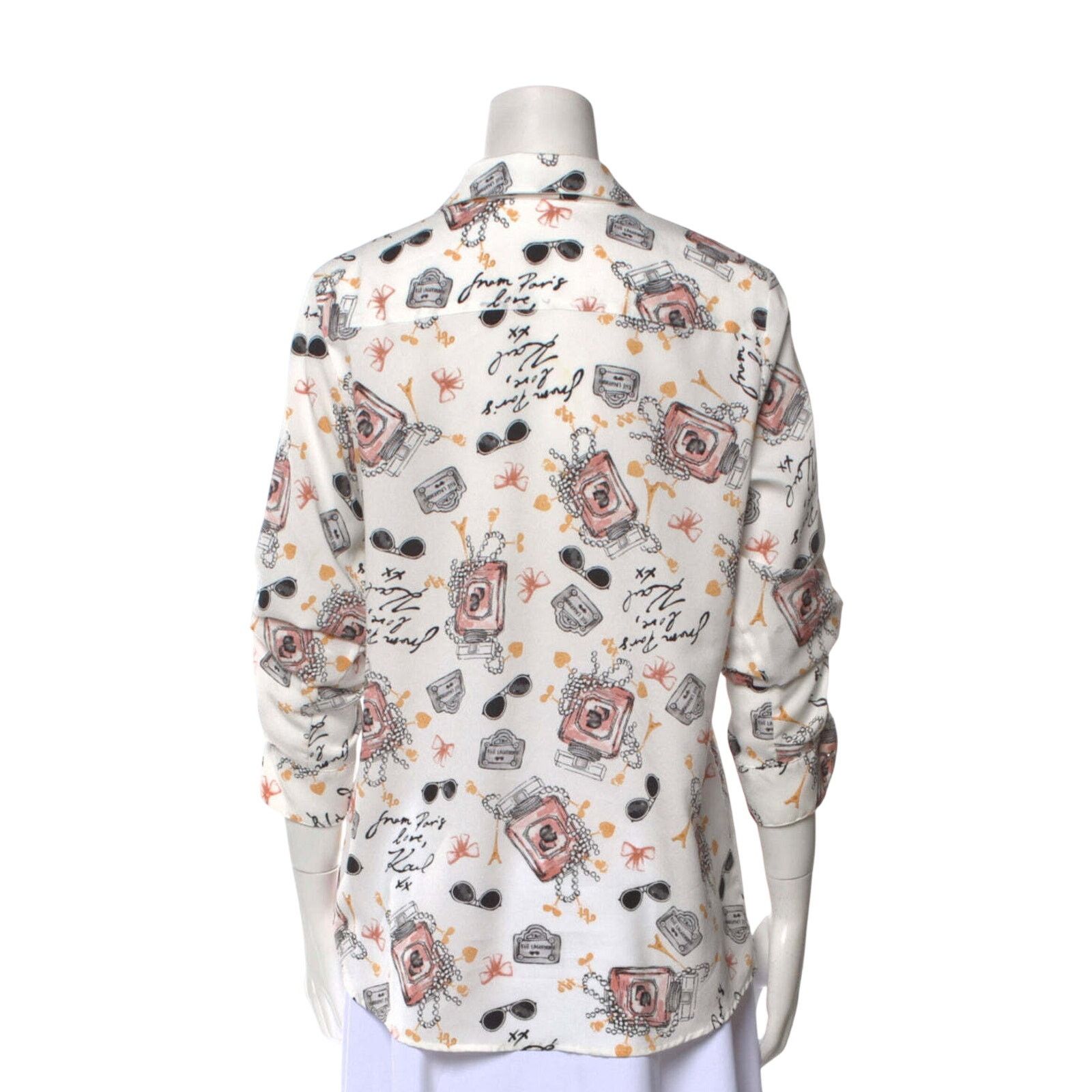 Karl Lagerfeld Karl Lagerfeld print button up blouse sz Medium Size M / US 6-8 / IT 42-44 - 1 Thumbnail