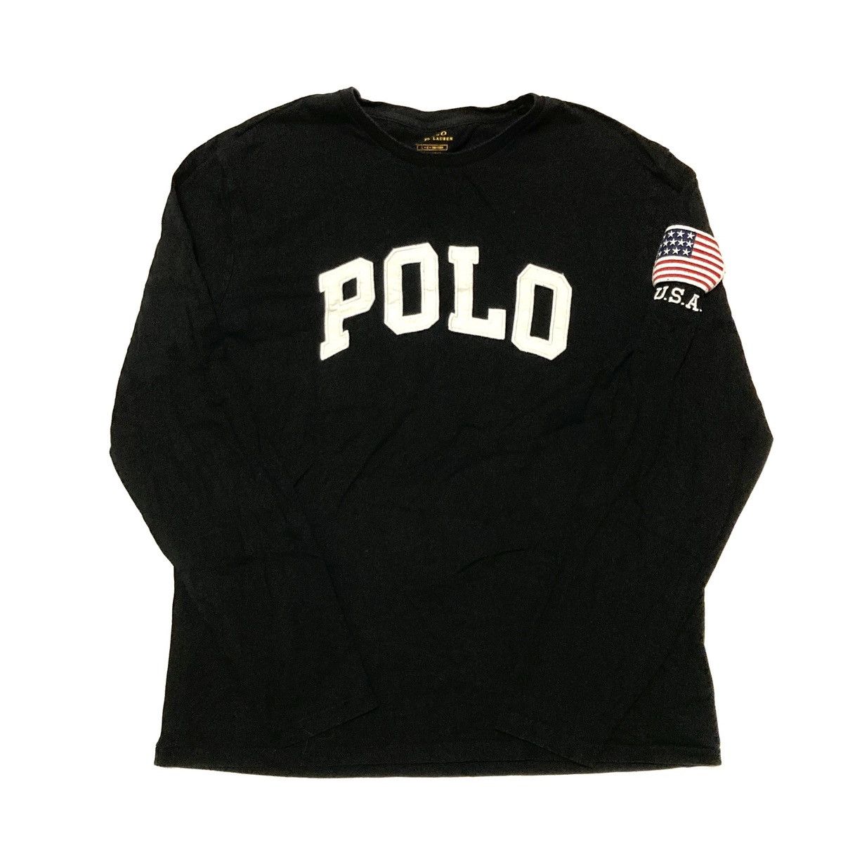 Polo Ralph Lauren Black Longsleeve Big Logo Spellout