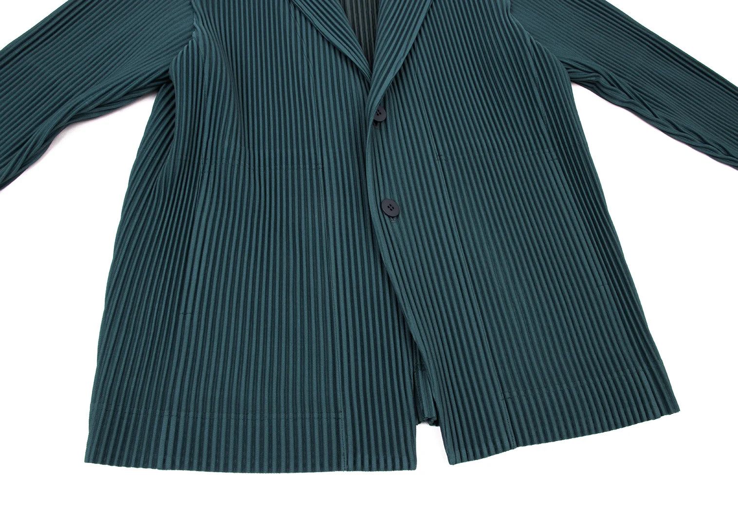 Issey Miyake Pleated Tailored Jacket in Turquoise Size US S / EU 44-46 / 1 - 8 Thumbnail