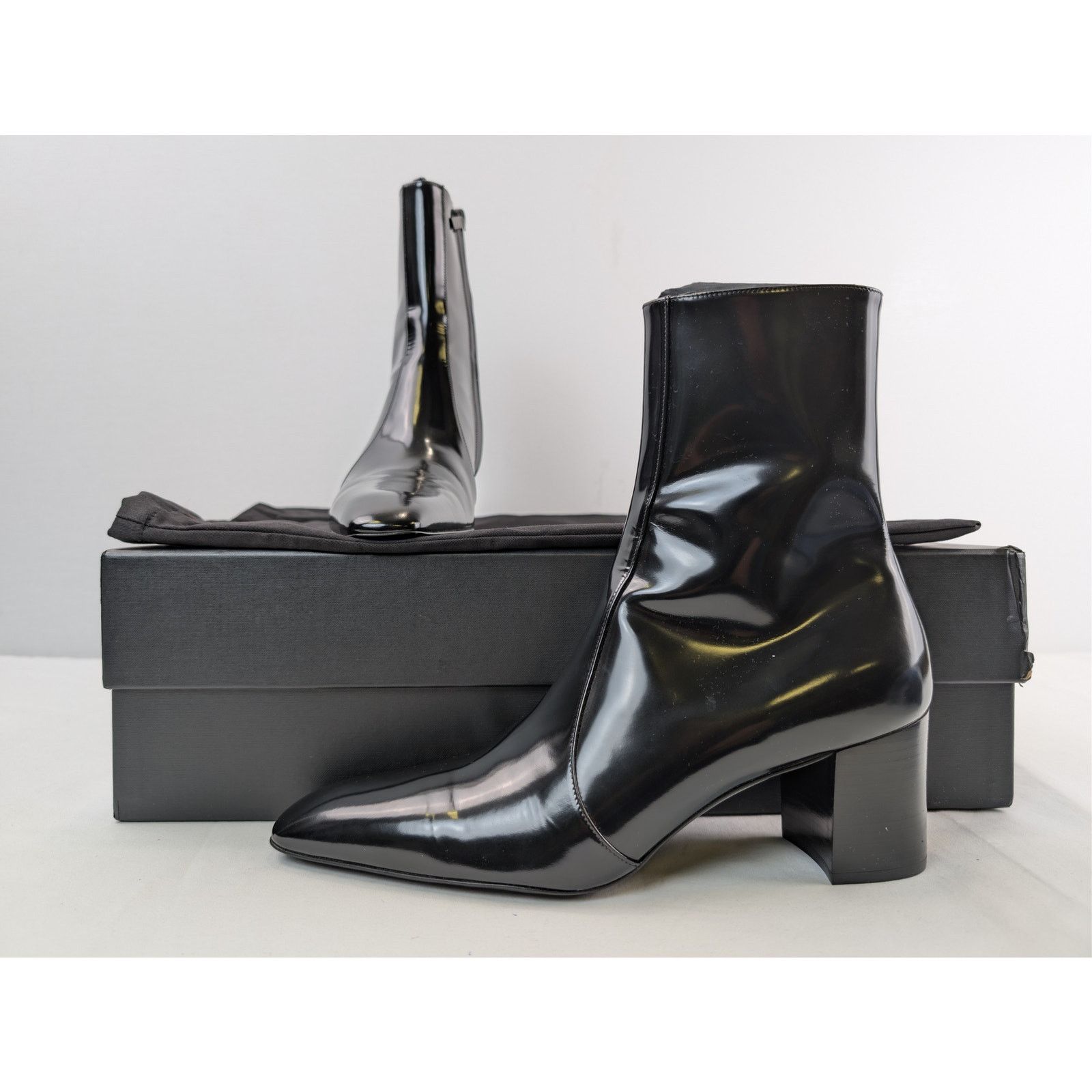 Saint Laurent Paris o1rshd1 / 555 / XIV 70 Zipped Boots in Black Size US 8.5 / EU 41-42 - 20 Thumbnail