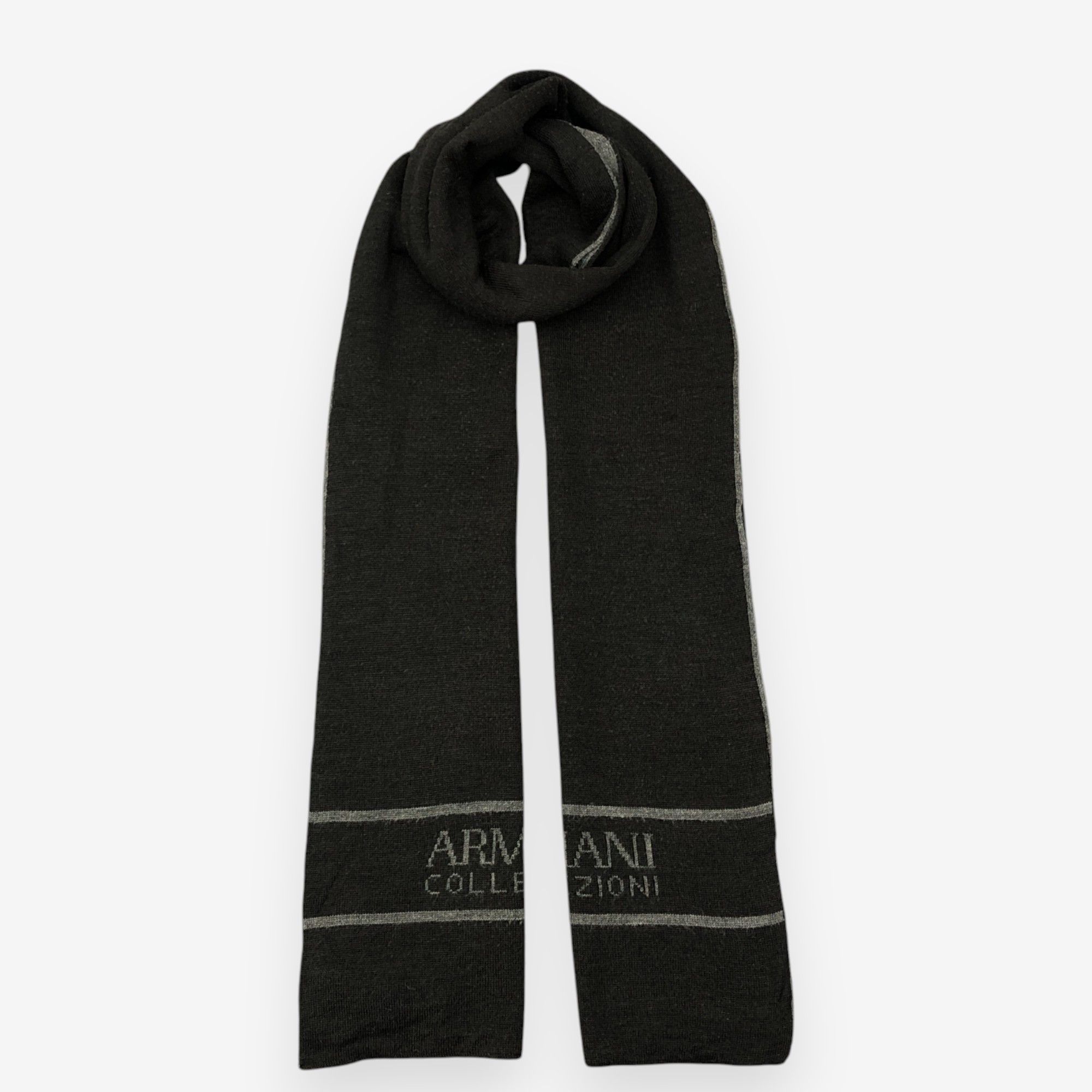 Armani Collezioni Vintage Armani Collezioni Scarf Muffler Wool Witner Scarves Size ONE SIZE - 1 Thumbnail