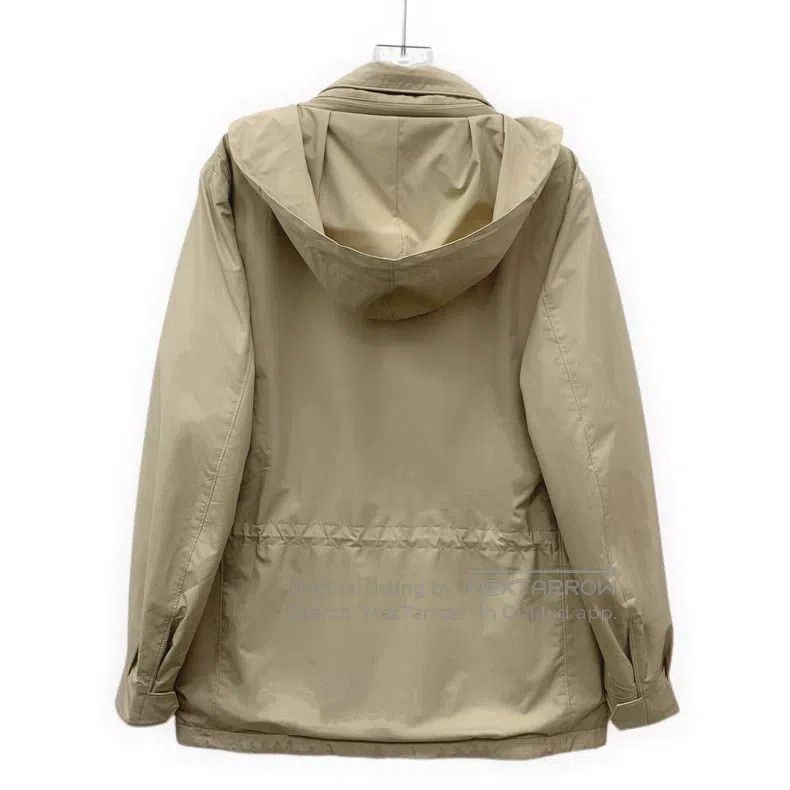 Loro Piana Loro Piana Khaki Multi-Pocket Hooded Cashmere Zip-Up Jacke Size US M / EU 48-50 / 2 - 2 Thumbnail
