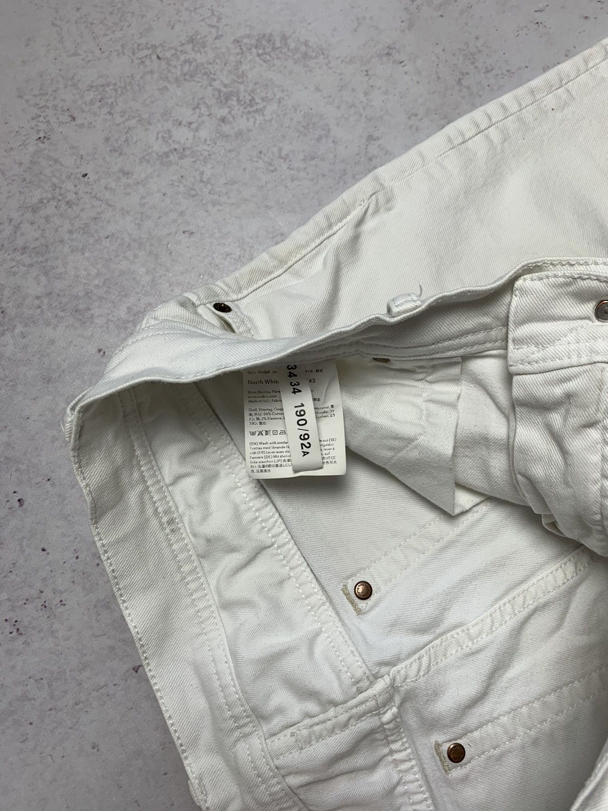 Acne Studios Acne Studious Blå Konst North White Pants 34x34 Size US 34 / EU 50 - 10 Thumbnail