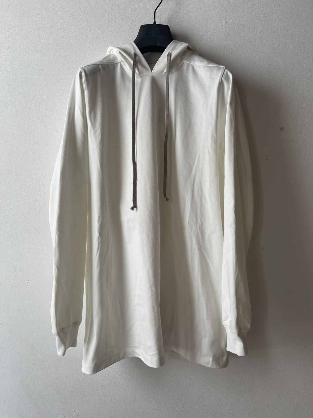 Rick Owens SS20 Tecuatl Chalk White Long Hoodie Size US M / EU 48-50 / 2 - 1 Thumbnail