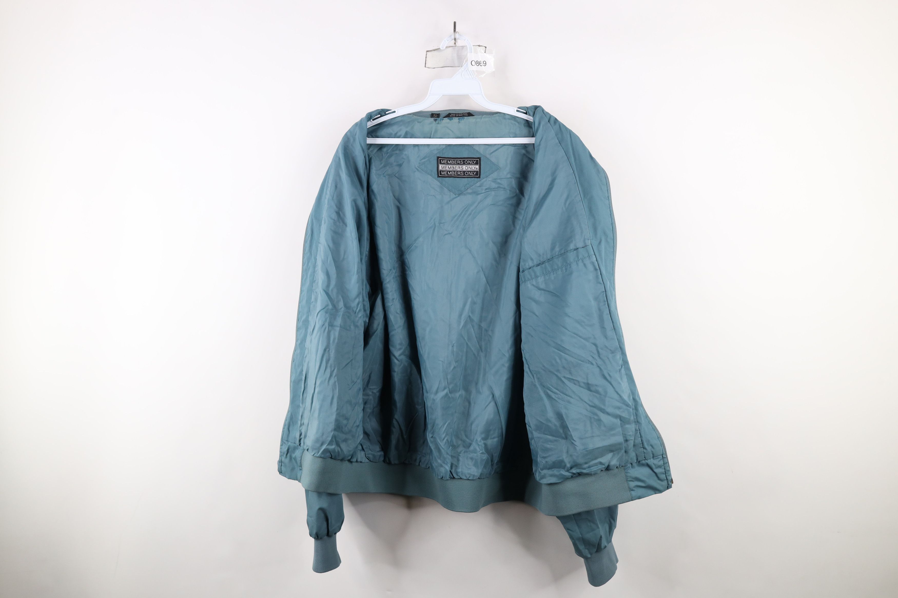 Members Only × Vintage Vintage 90s Members Only Cafe Racer Bomber Jacket Teal Size US XL / EU 56 / 4 - 9 Thumbnail