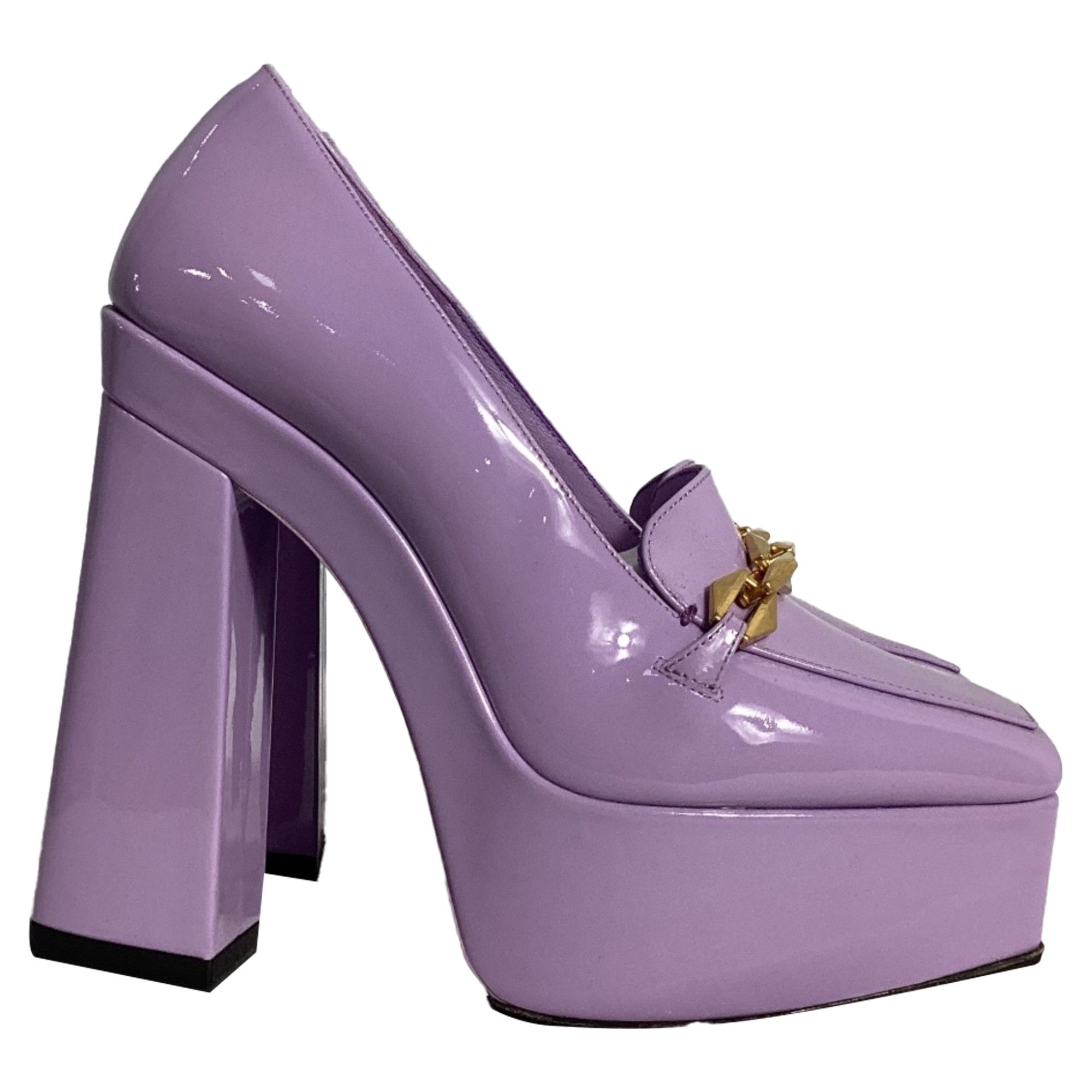Jimmy Choo Jimmy Choo Diamond Tilda Platform Pumps in Purple Leather Size US 6 / IT 36 - 1 Thumbnail
