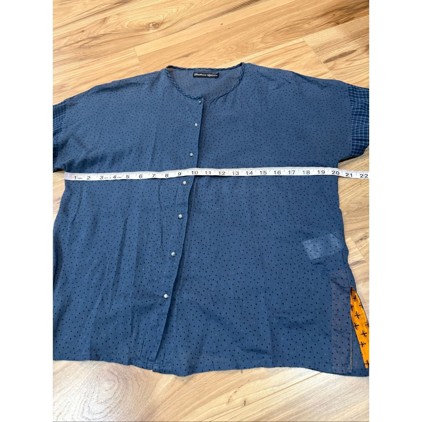 Guru Gudrun Sjoden blue button front top blouse size Small Size S / US 4 / IT 40 - 9 Thumbnail
