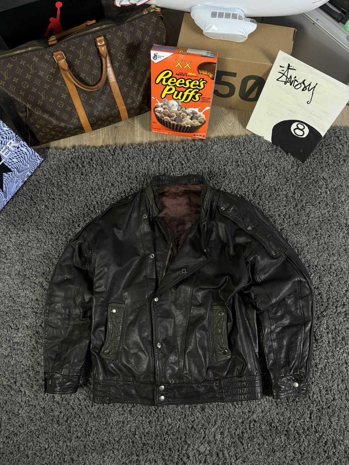 Vintage Vintage Real Leather Asymmetrical Motorcycle Jacket Black Size US L / EU 52-54 / 3 - 1 Thumbnail